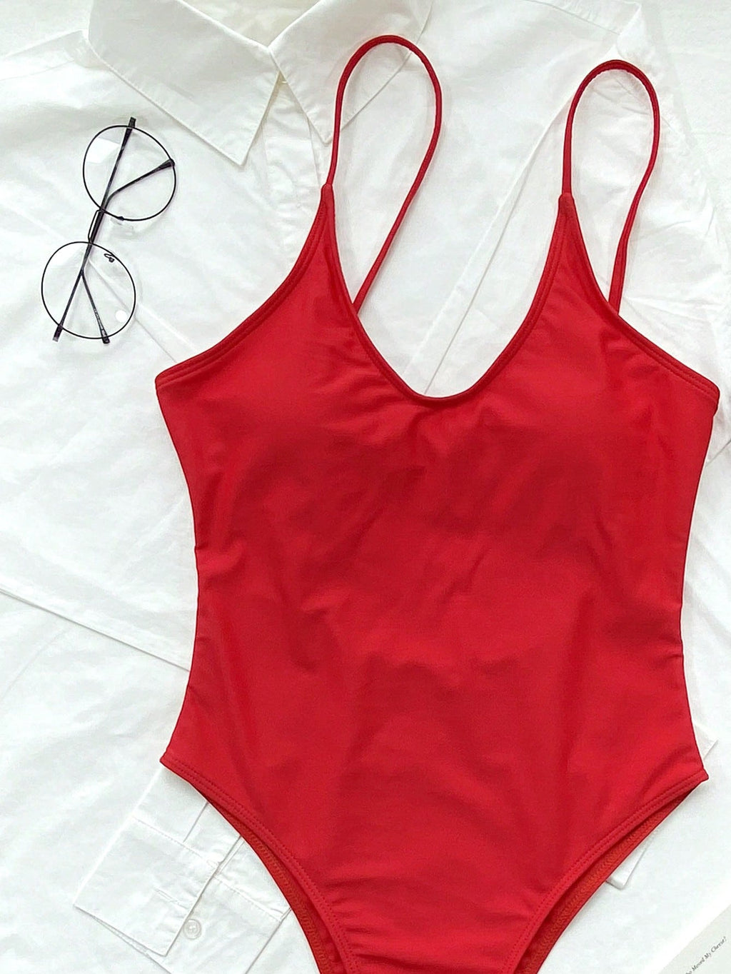 Swim 2025 Women Solid Color Backless Tie Strap Sexy One-Piece Swimsuit - image 9