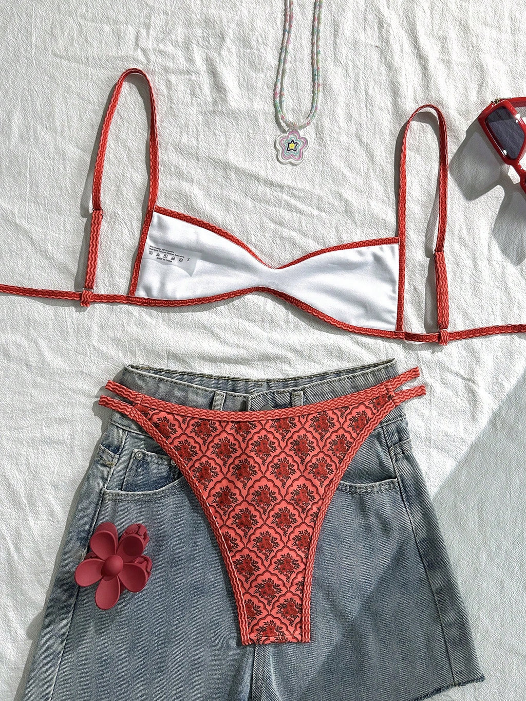 Swim Mod Women's Summer Spaghetti Strap Sexy Bikini Vacation Tights