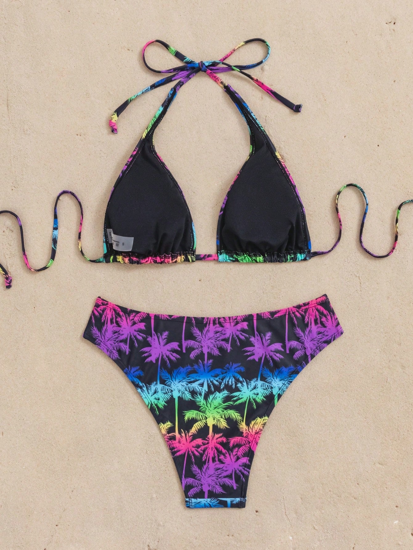 Swim Lushoire Women Summer Casual Vacation Beach Coconut Tree Random