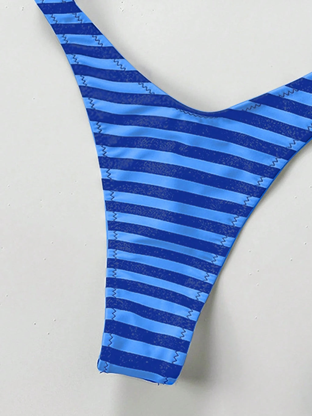 Women Vacation Stripe Printed Basic Swimwear For Summer Days From