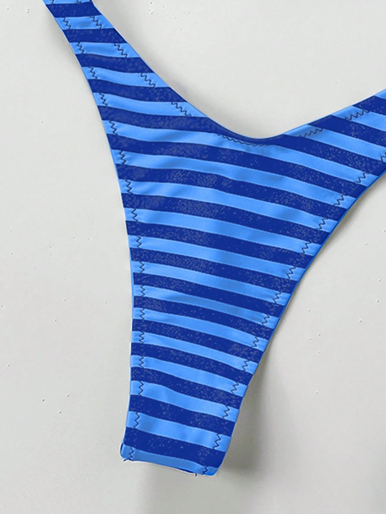 Women Vacation Stripe Printed Basic Swimwear For Summer Days From