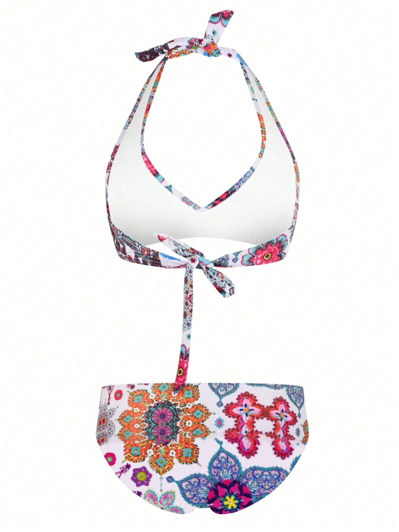 Floral Print Bikini Set For Beach Vacation Summer