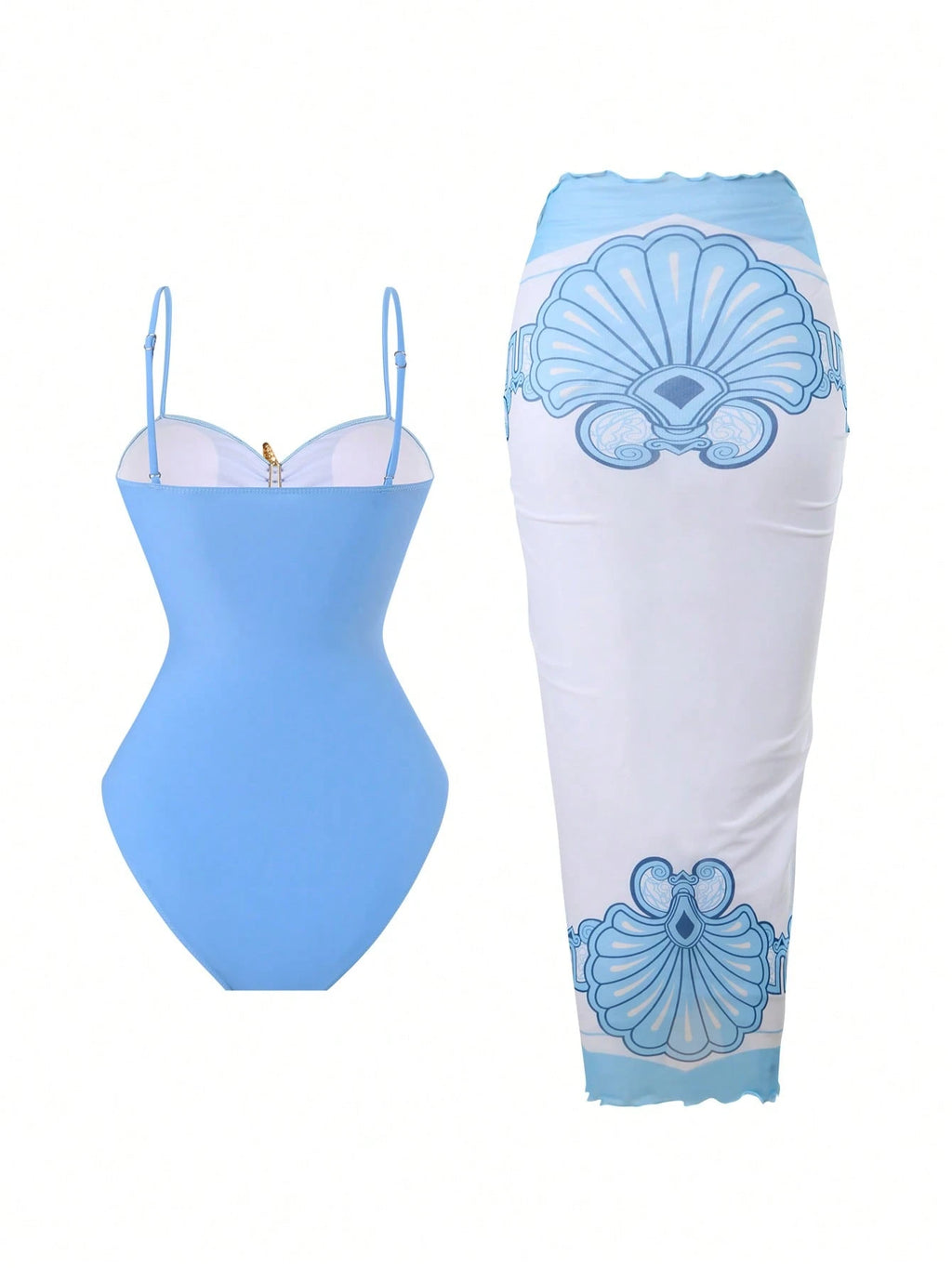 Swim Oasis Women Summer Beach Holiday Hollow-Out Starfish Decor Ruched Tummy Control One-Piece Swimsuit With - image 8
