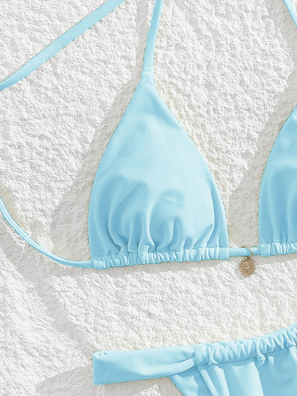 Swim Mod 2pcs/Set Summer New High Waist Sexy Backless Halter Tie Up