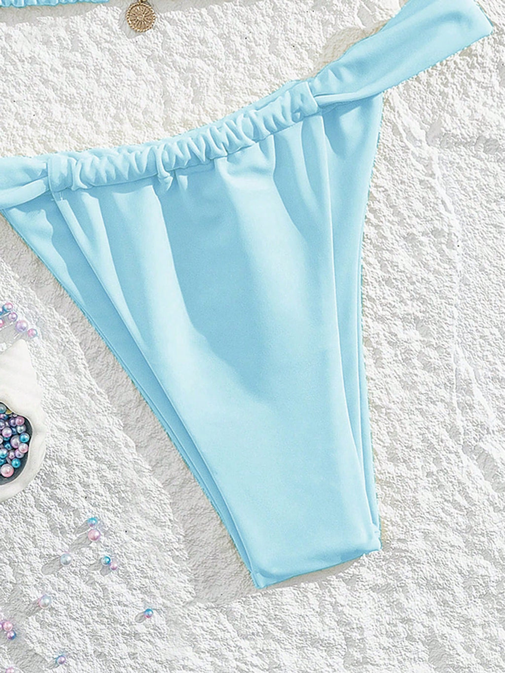 Swim Mod 2pcs/Set Summer New High Waist Sexy Backless Halter Tie Up
