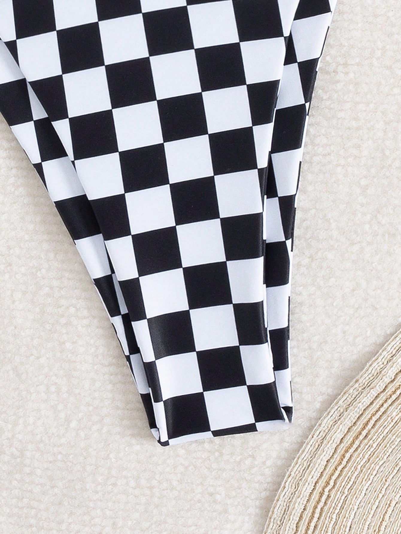 Summer Women's Striped Bikini Set, Halter Neck Tie Backless Swimwear, High Elast