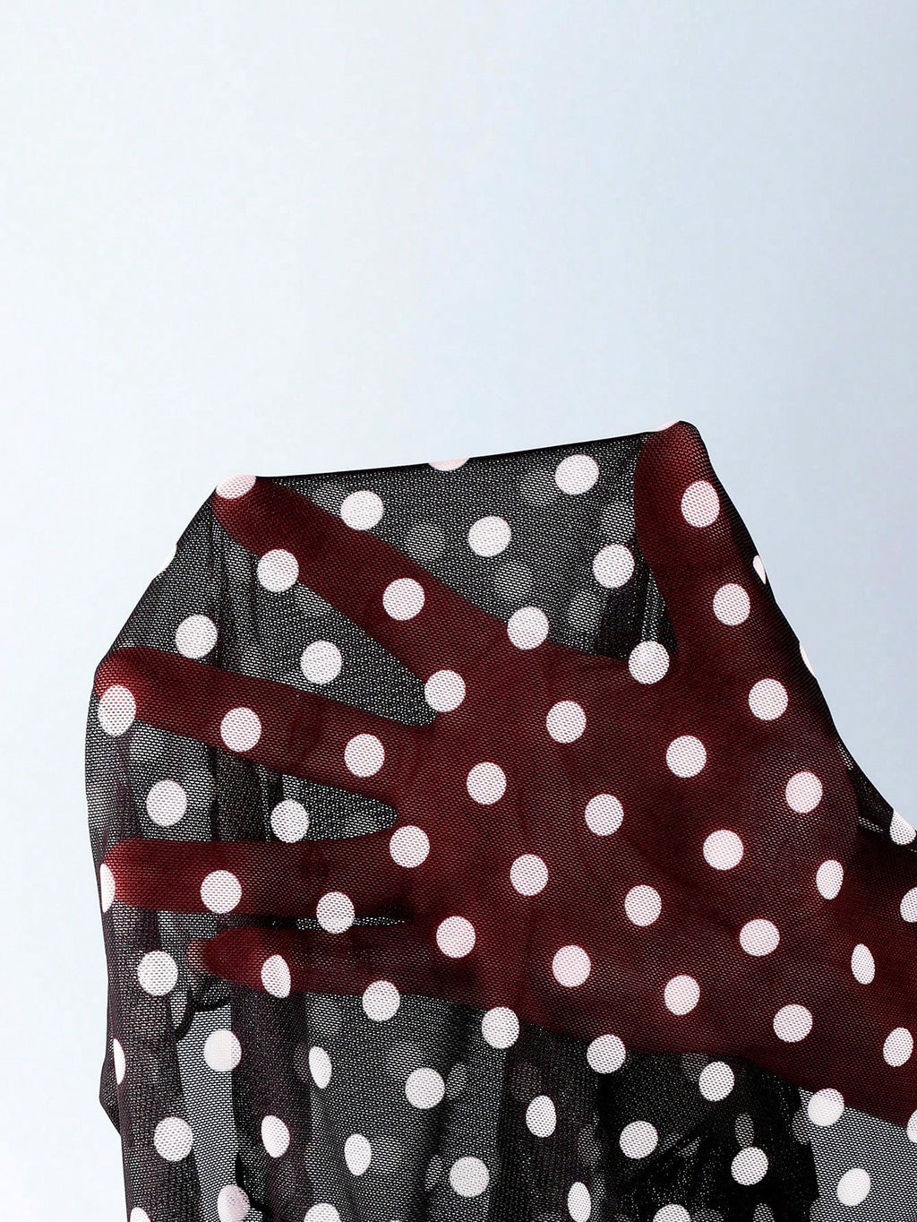 Swim Mod Women's Beach Vacation Polka Dot Print Halter Neck Tie Back