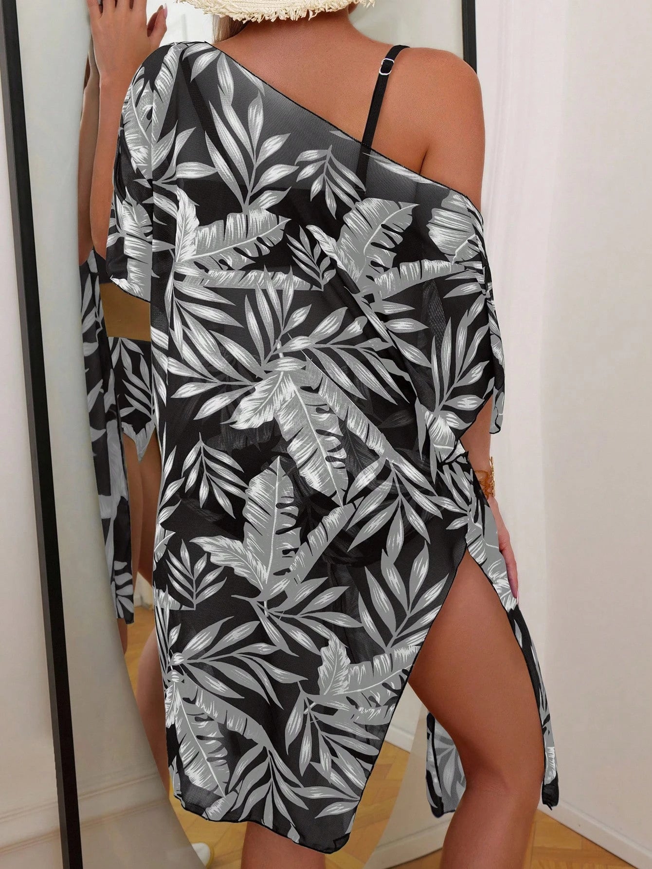 Swim Lushoire Plant Printed Tankini Swimwear For Summer Beach Vacation