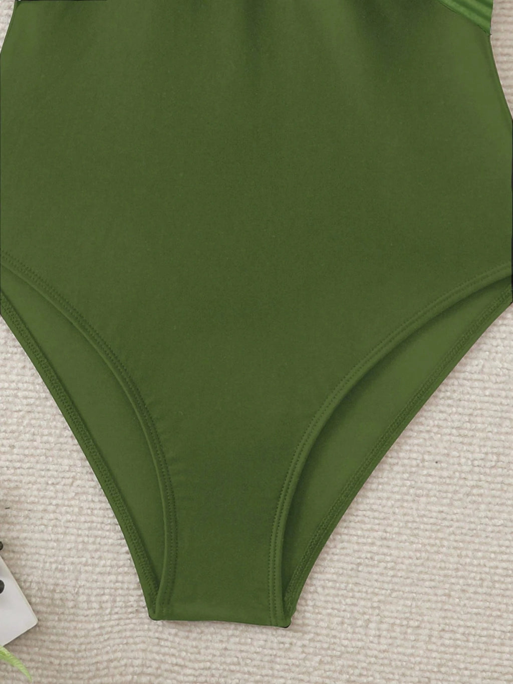 Swim Lushoire 1pc Striped Special Fabric Crisscross Front One-Piece Swimsuit Summer - image 5