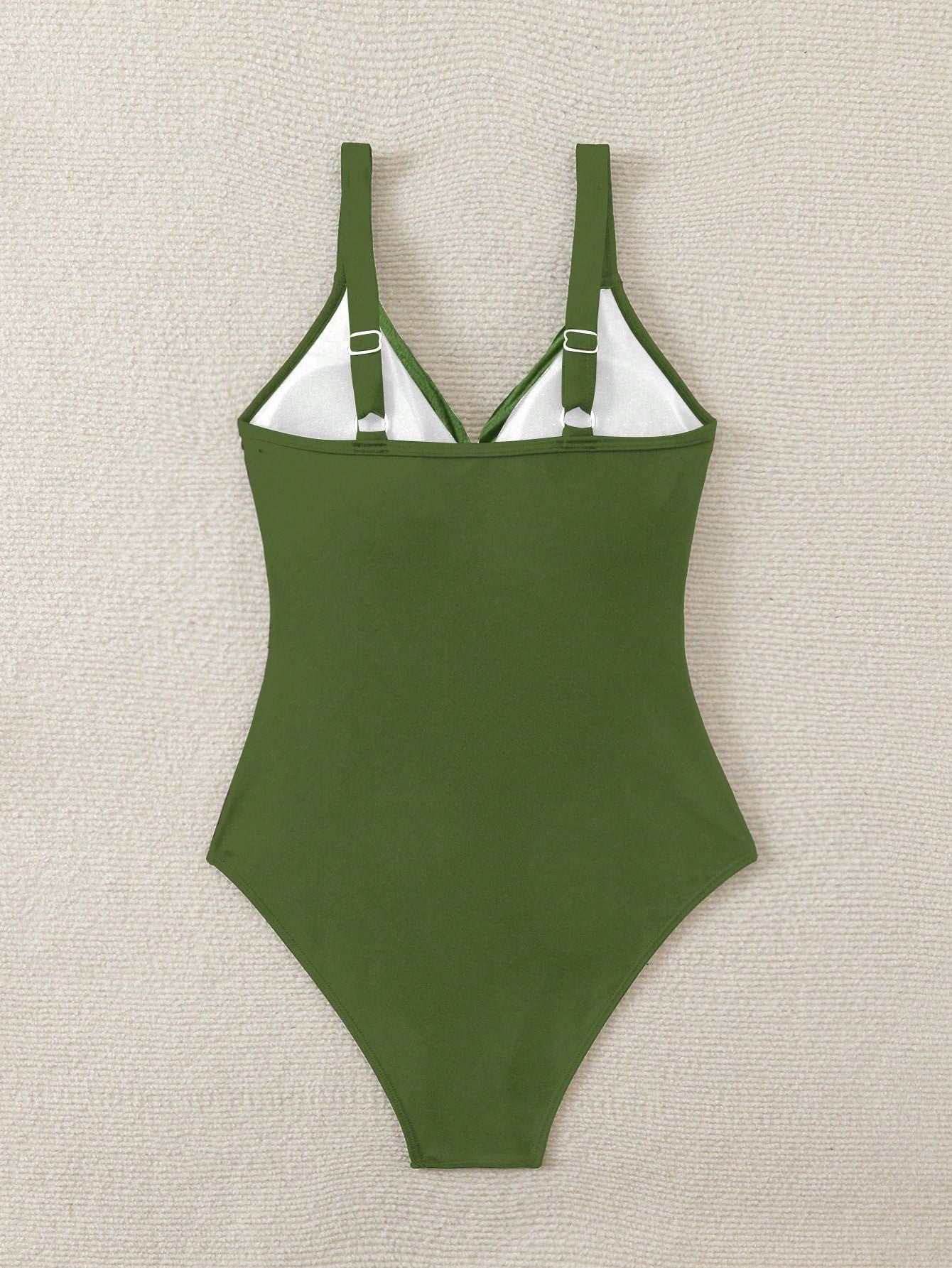 Swim Lushoire 1pc Striped Special Fabric Crisscross Front One-Piece Swimsuit Summer - image 6