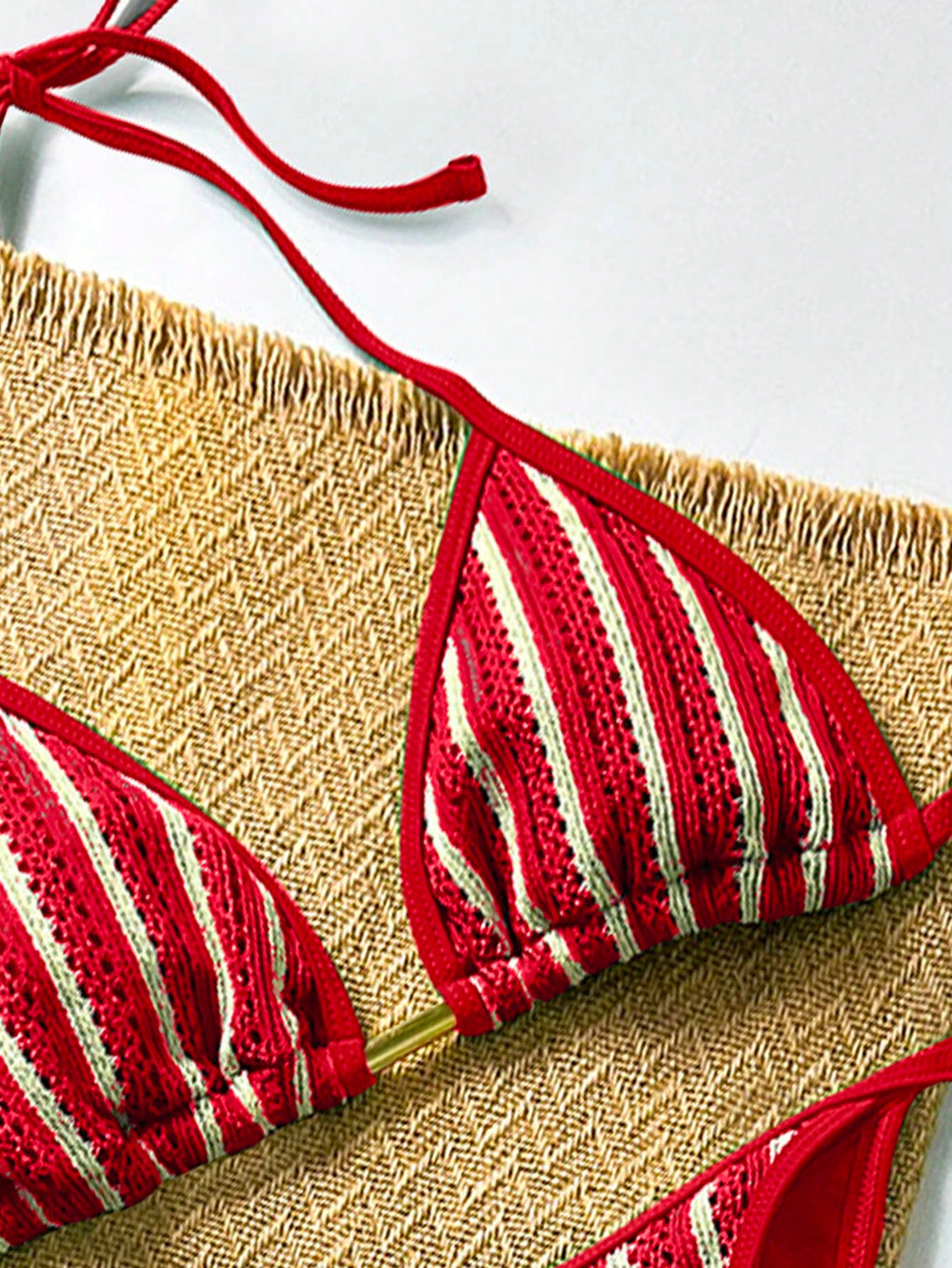 3pcs Women Crochet Bikini Set, Pants & Beach Cover Up, European Fashion Ladies Swimwear For Summer Holiday - image 15
