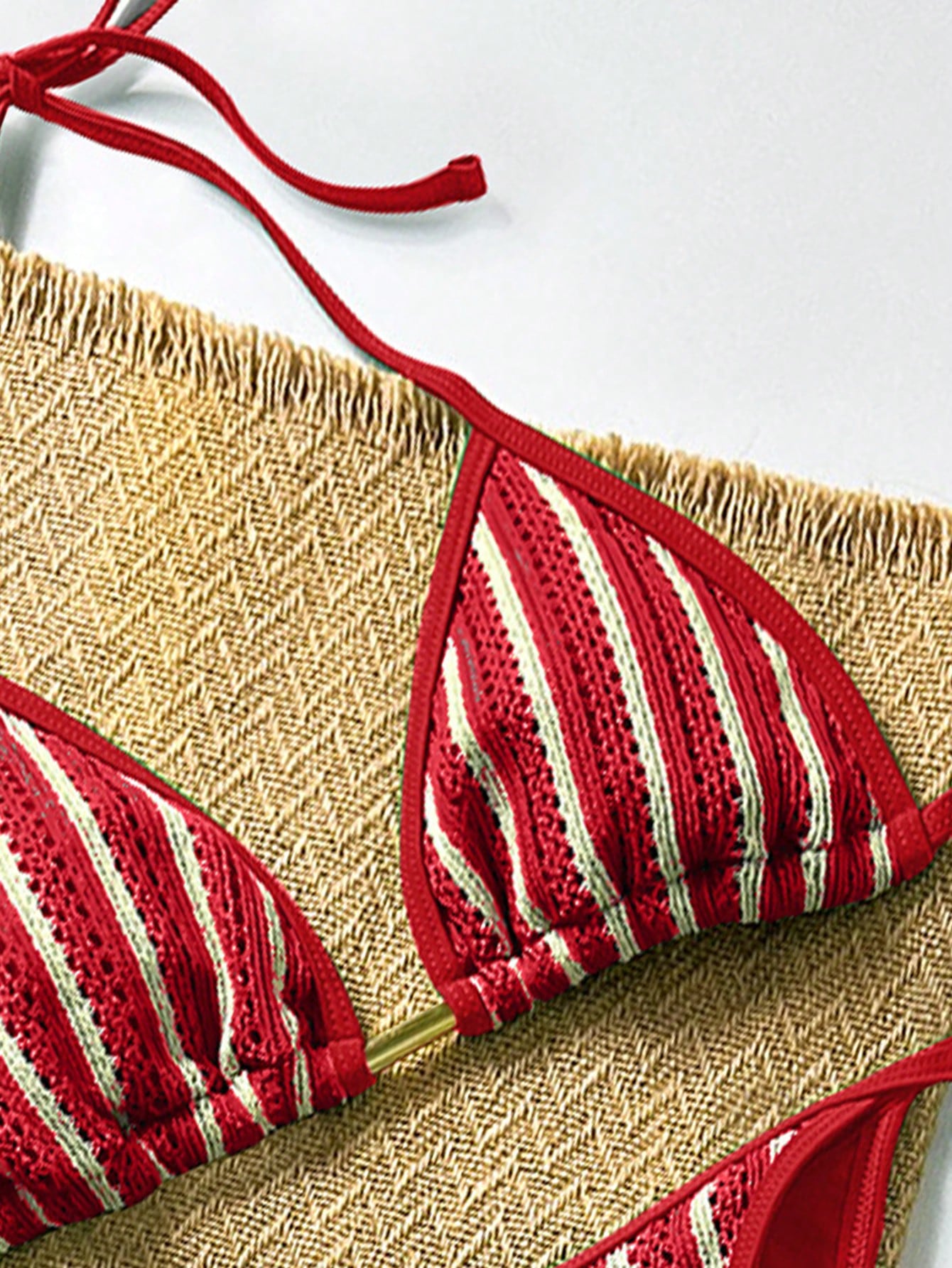 3pcs Women Crochet Bikini Set, Pants & Beach Cover Up, European Fashion Ladies Swimwear For Summer Holiday - image 15