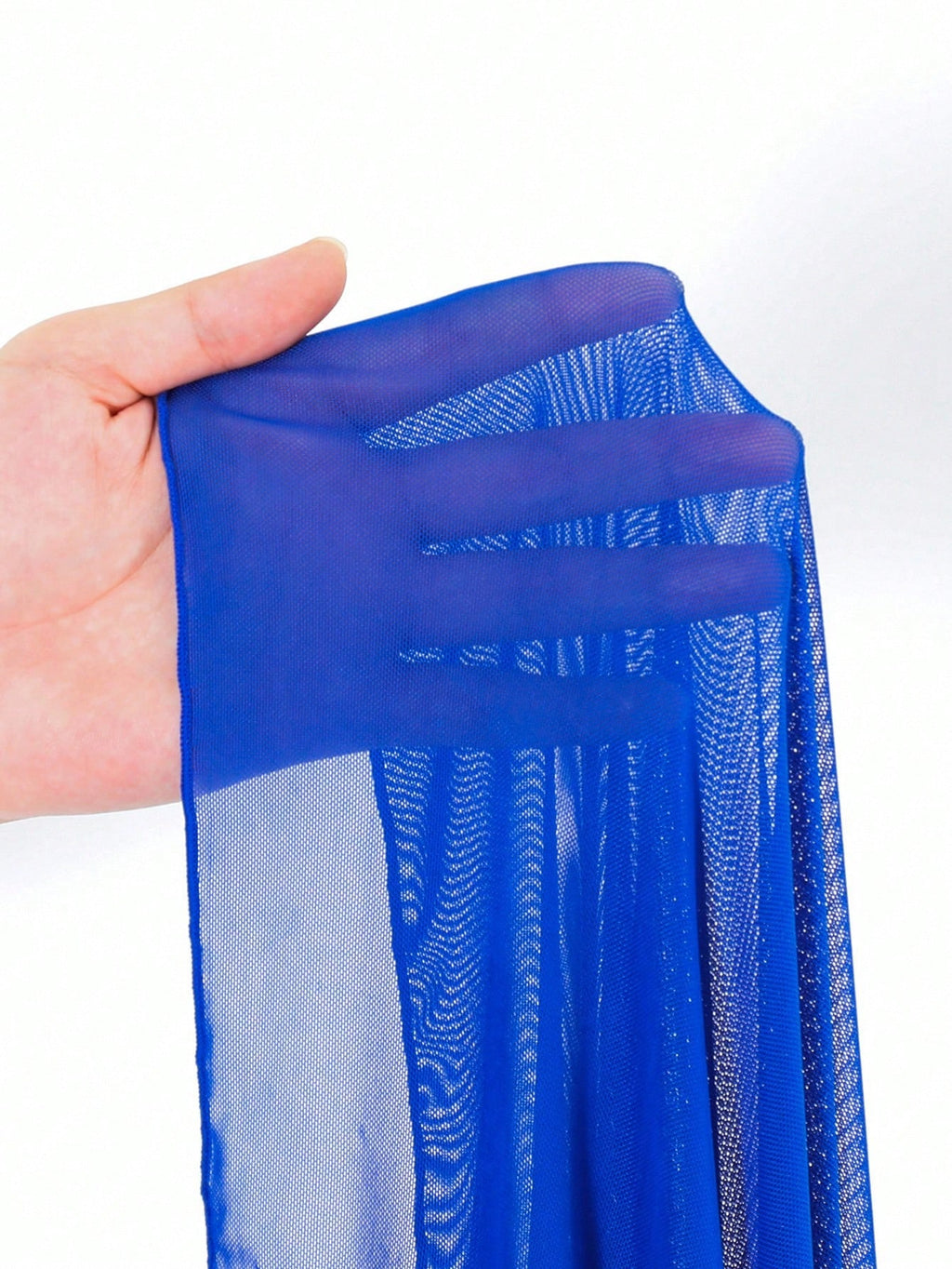 Swim Navy Blue See-Through High Slit Sexy Beach Sarong Skirt Summer - image 16