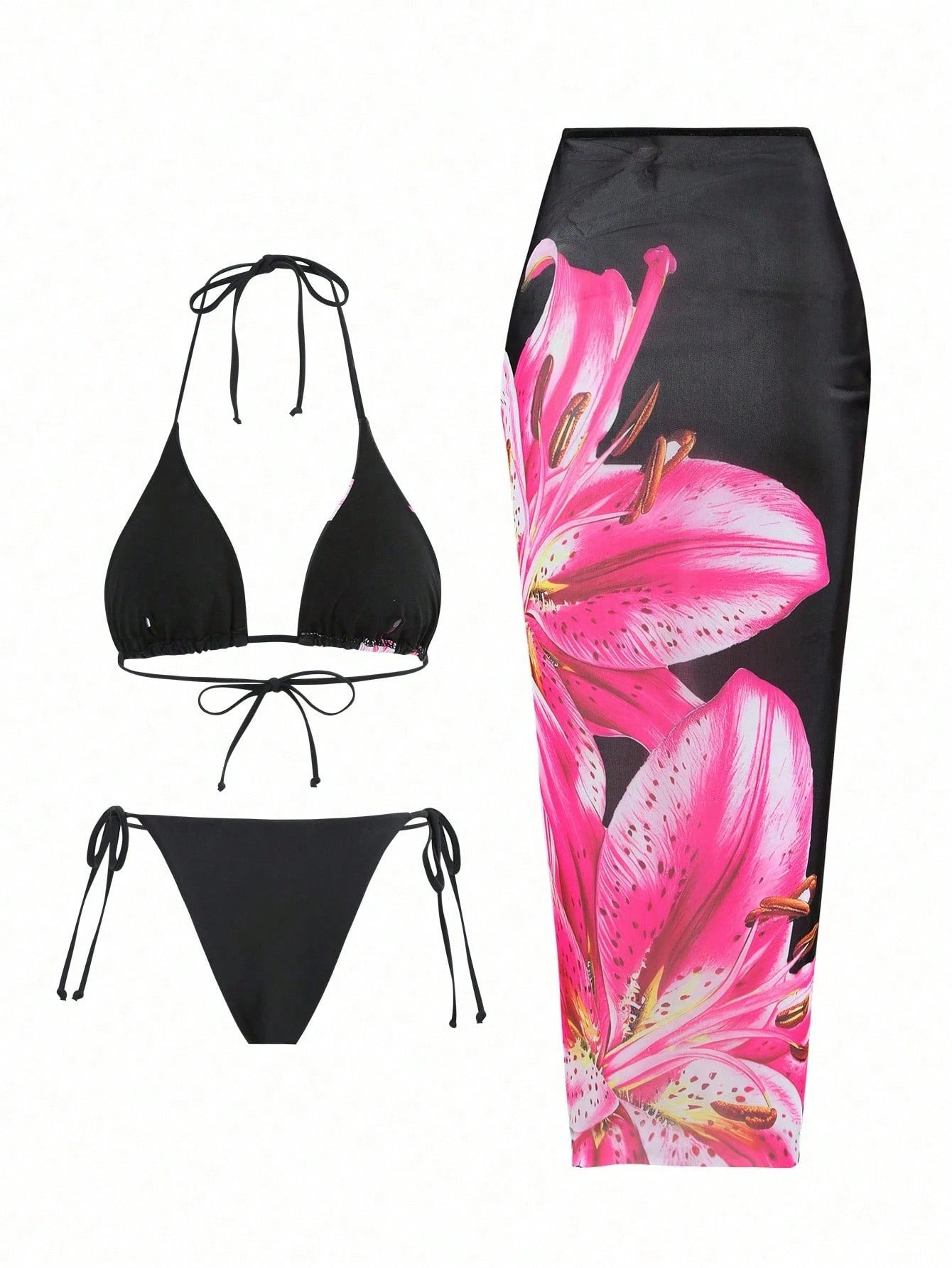 Swim Oasis 2025 Women's Casual Vacation Spaghetti Strap Triangle Top