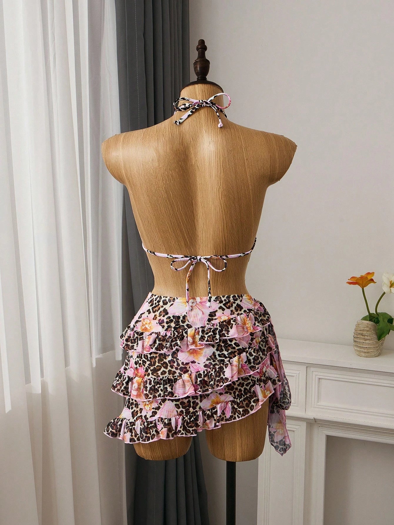 Bellisia Women's Brown Polka Dot,Summer,Cute,Beach Vacation,Holiday,Holiday Biki
