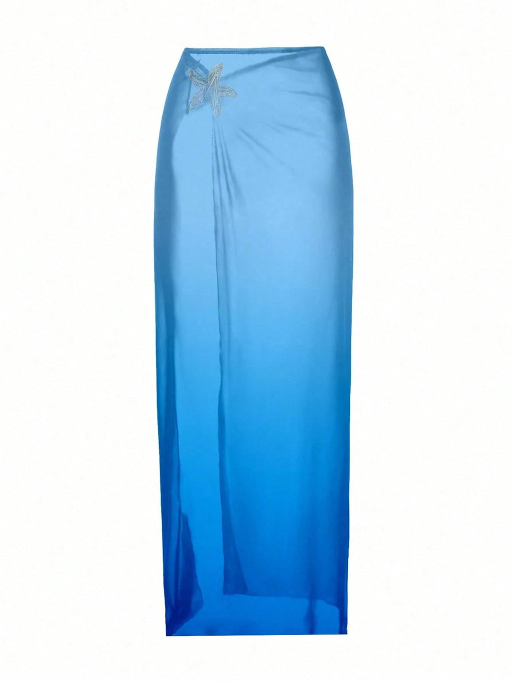 Swim Oasis Plus Size Onepiece Swimsuit, Ombre Blue To Navy Starfish Metal Decor, Simple & Elegant Beach - image 7