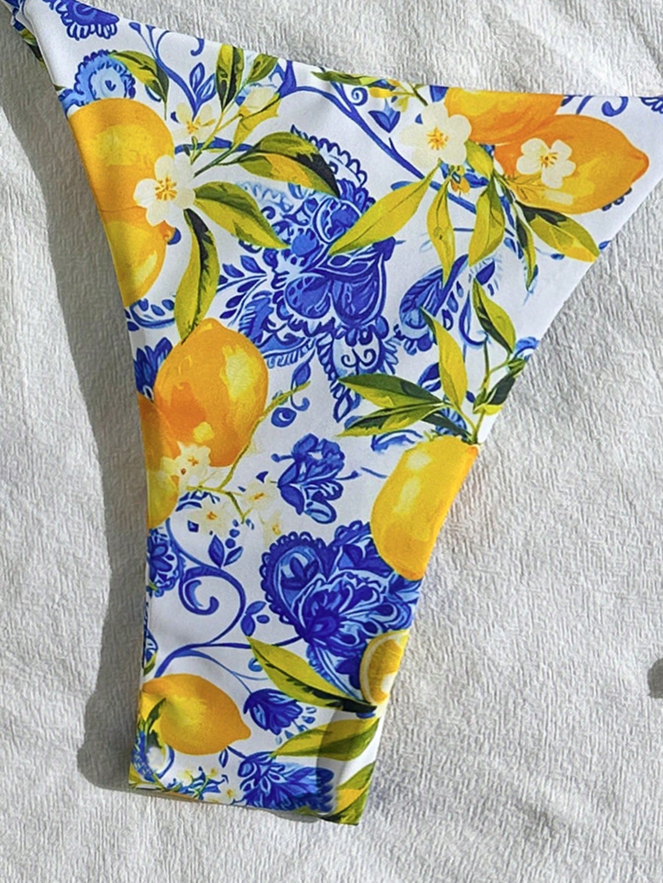 2pcs Lemon Print Bikini Set, Tie Design With Lemon Pendant Decor, Suitable For Beach Vacation, Pool Party And - image 7