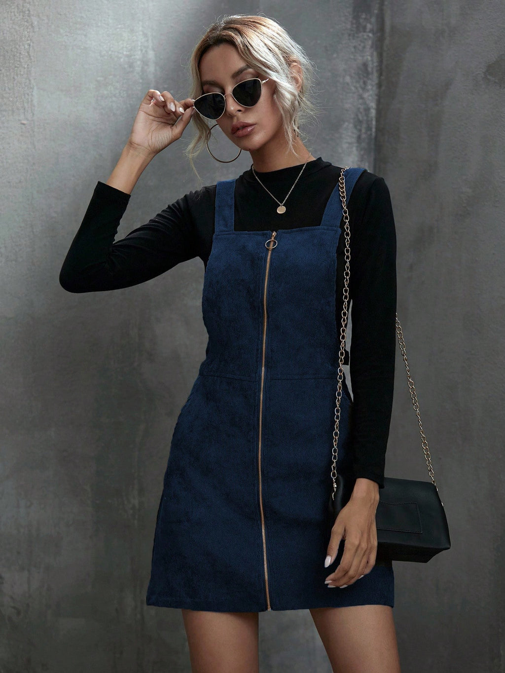 Unity Women Plain Front Zip Sleeveless Casual Mini Dress - image 19