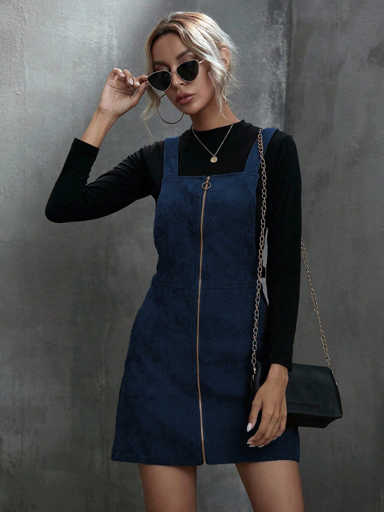 Unity Women Plain Front Zip Sleeveless Casual Mini Dress - image 19