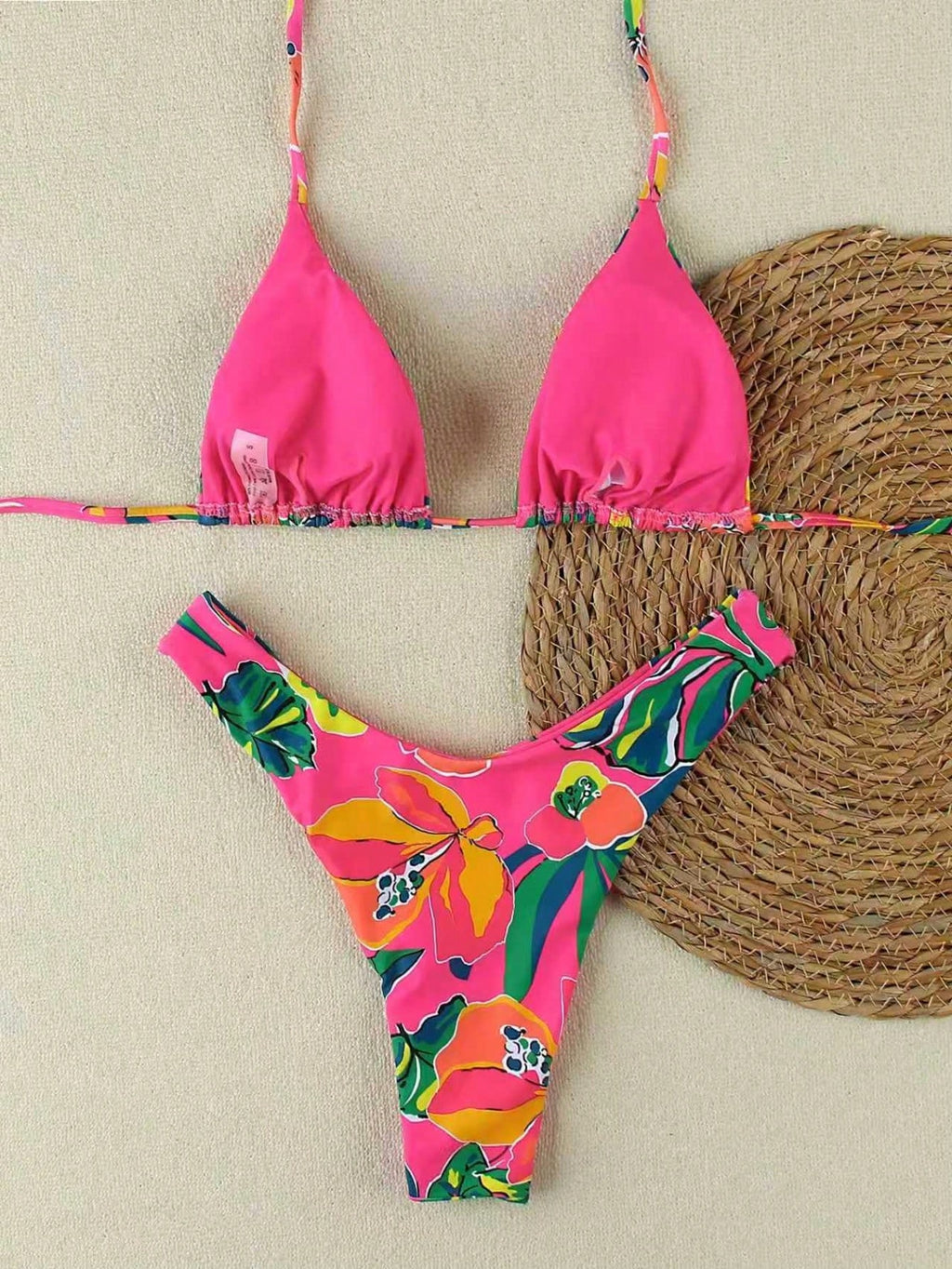 Women's Elegant Fashion Spring/Summer Beach Vacation Pink & Green