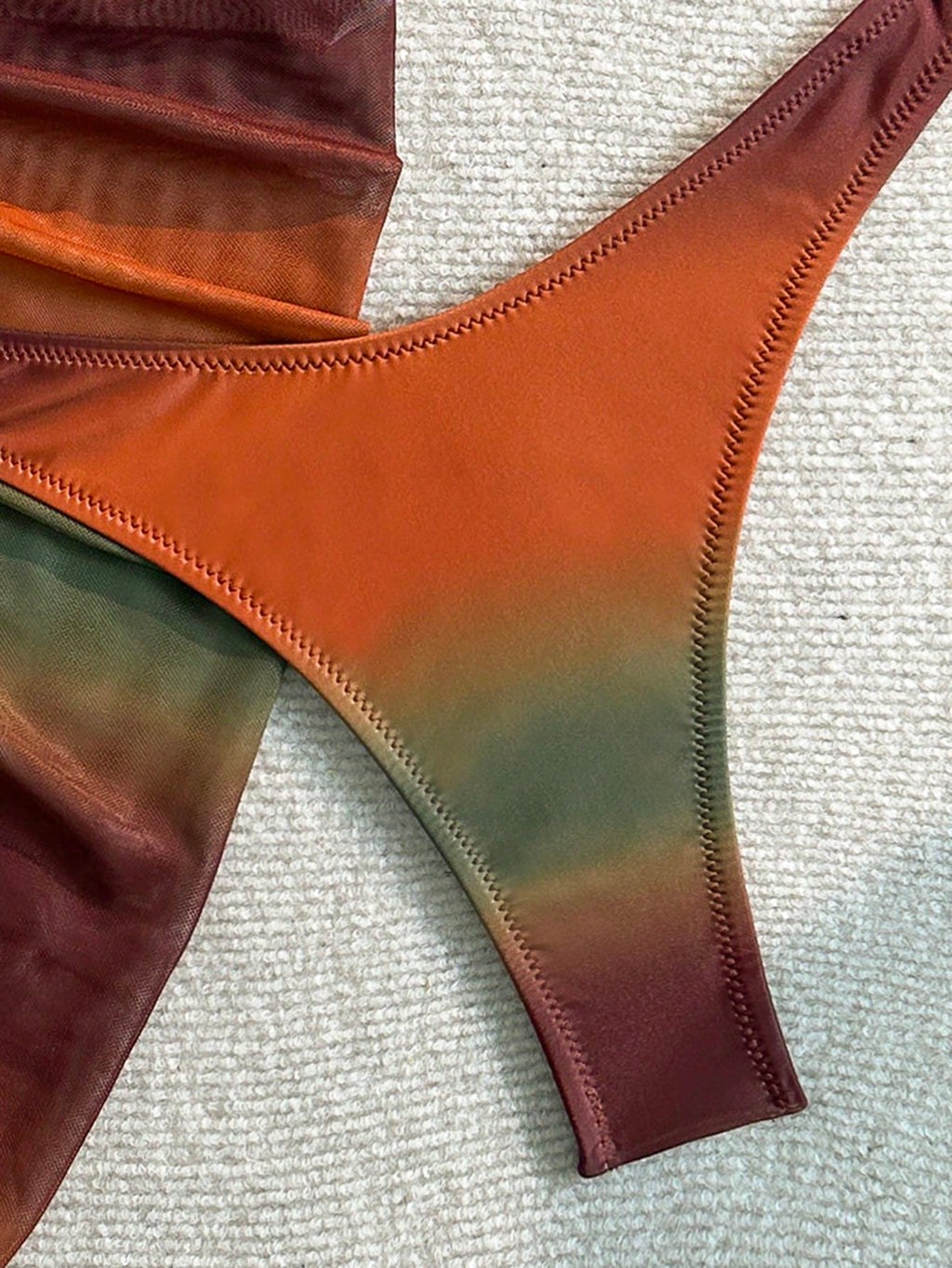 LUCKY HOLIDAY 3pcs Sexy Mesh Dress Bikini Set, Summer Vacation Beach