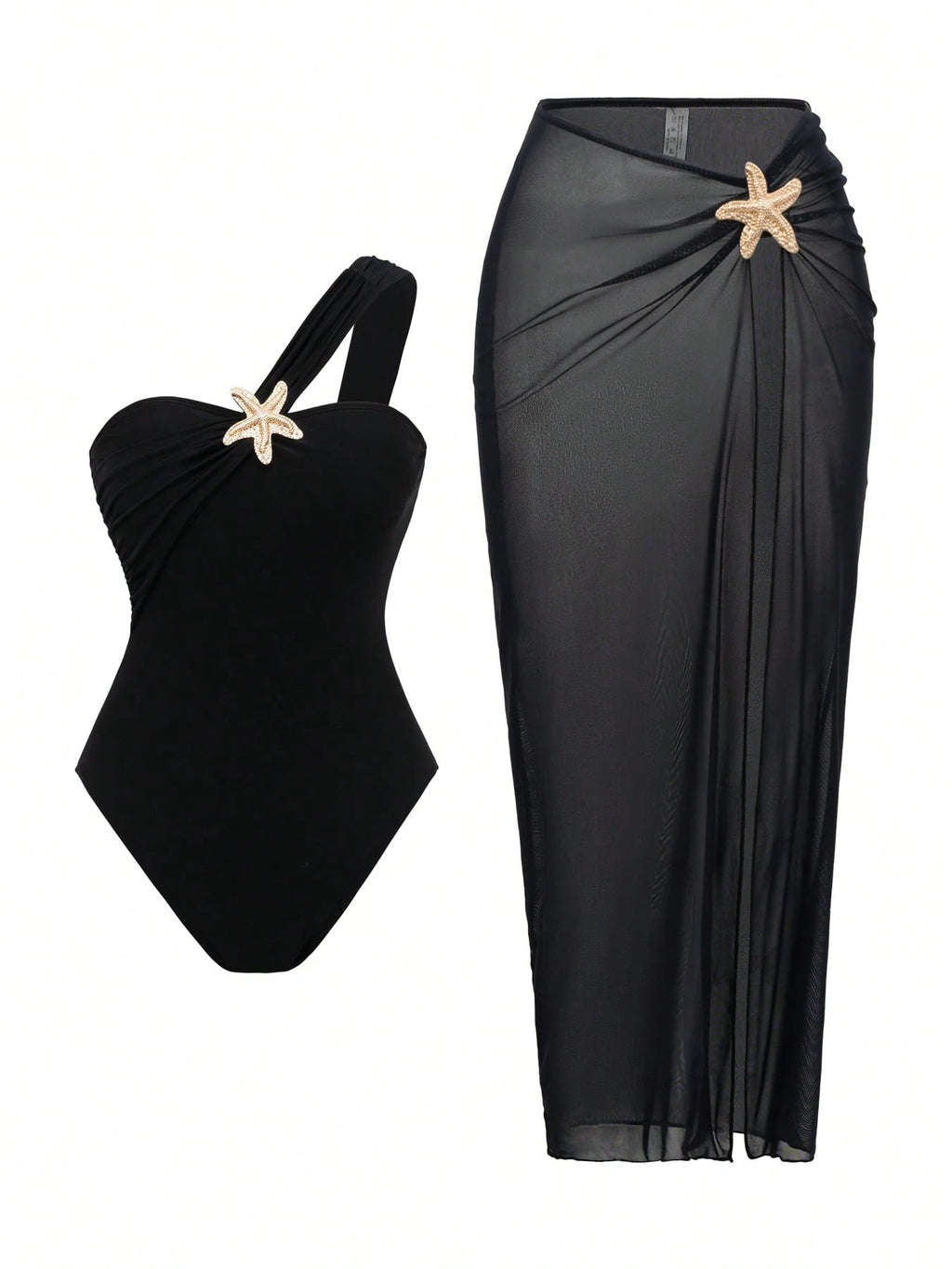 Stylish High-End Beach Holiday Summer Sexy Black One-Piece Star