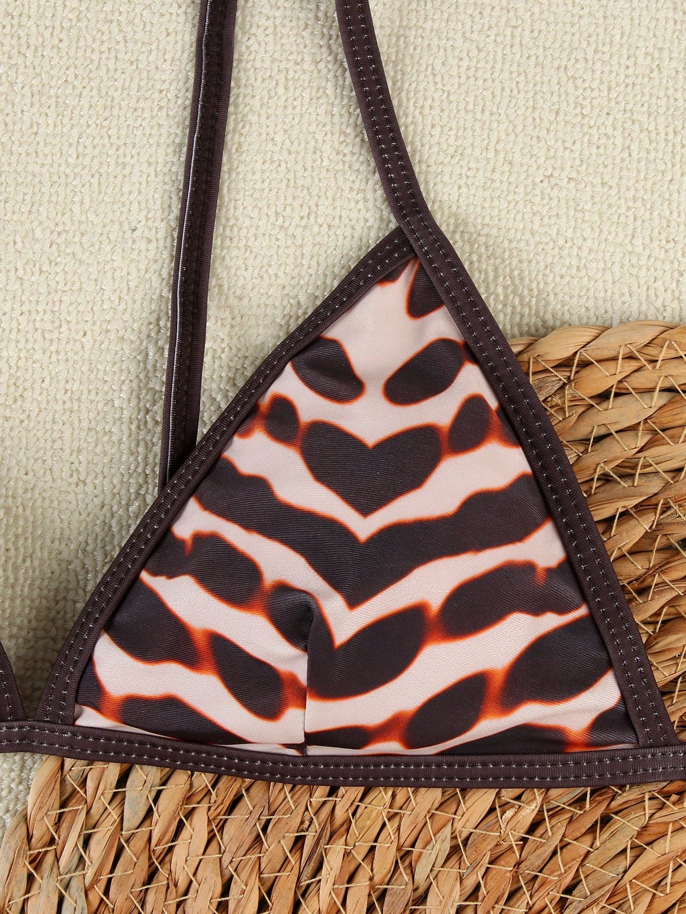 Women's New Sexy Zebra Print Bikini Set With Coverup And Flare Pants,