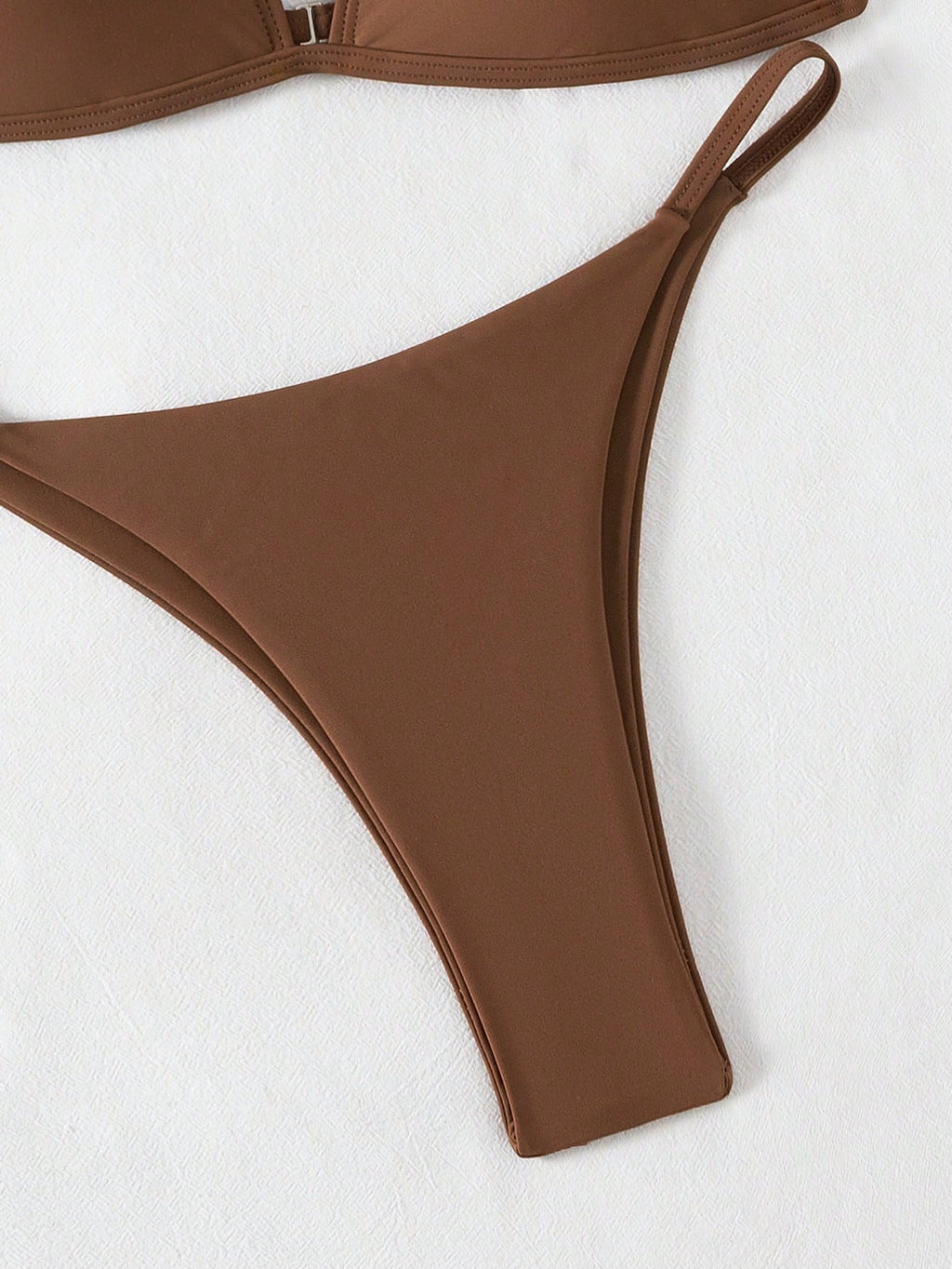 Swim Basics Summer Beach Minimalist Bikini Set Triangle Bra & Thong