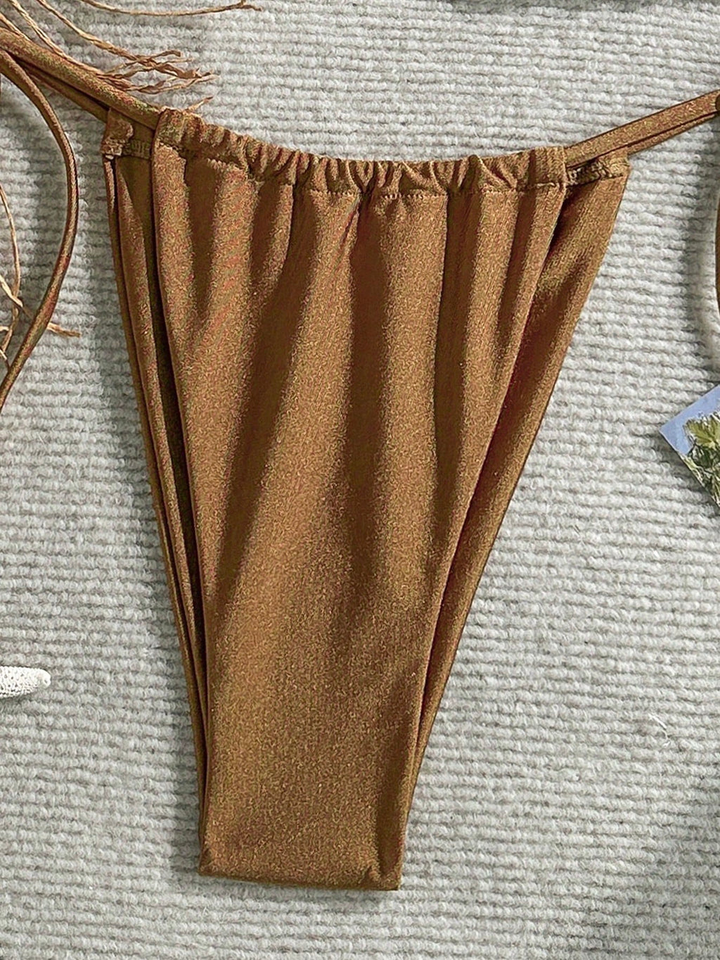 Swim Vcay Women's Yellow Swimwear,Elegant Vintage Ocean Decor Bikini Solid Casua