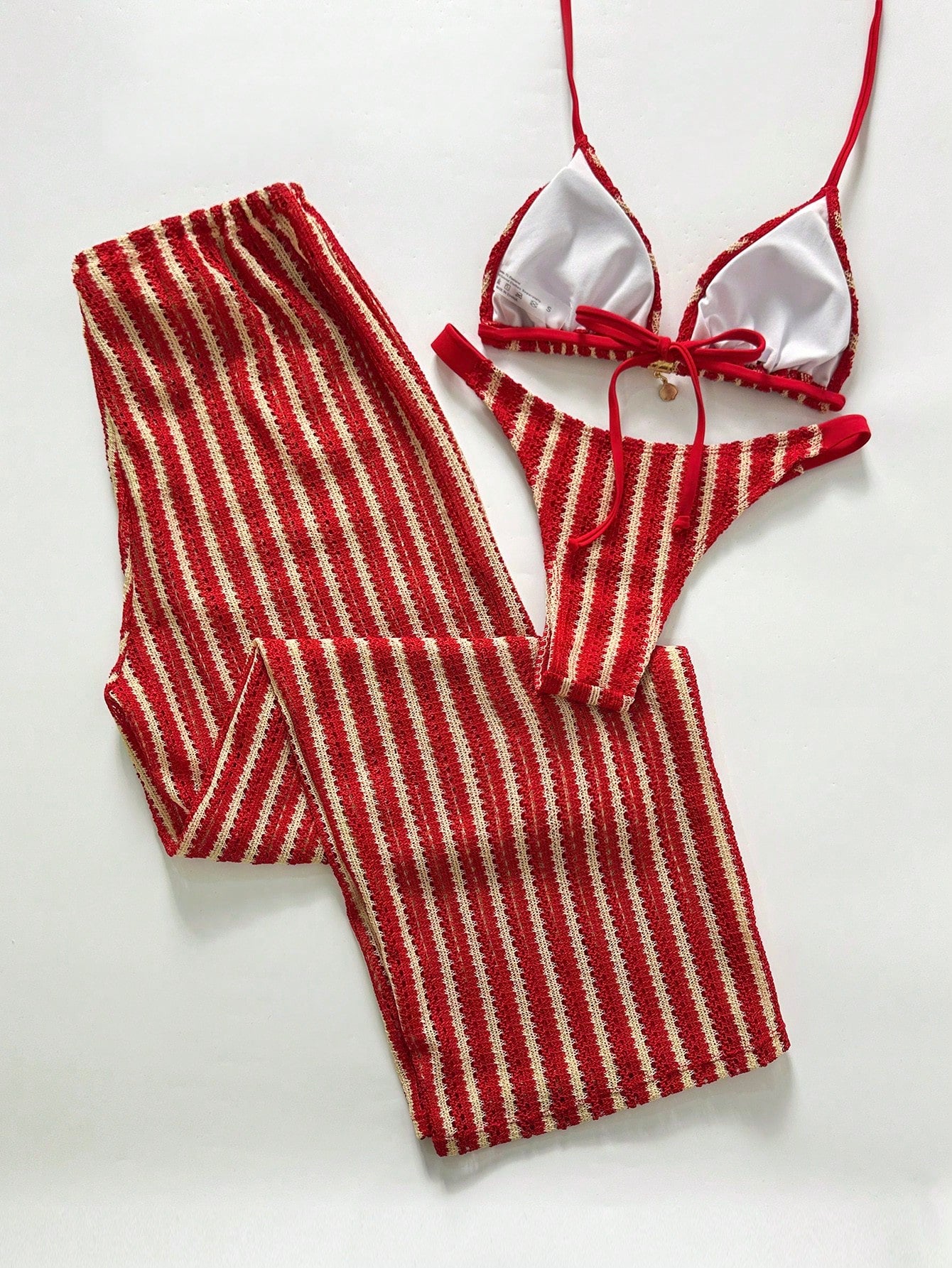 Swim Chicsea 26SS Spring/Summer Vacation Beach BOHO Braided Brown-Red