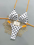 2pcs Bohemian Floral Print Tie-Up Braided Bikini Swimwear, Casual, Cute, Elegant