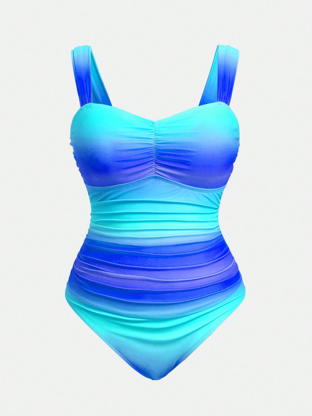 Swim Oasis Plus Size Women 2pcs Gradient Ruched One-Piece Swimsuit - image 4
