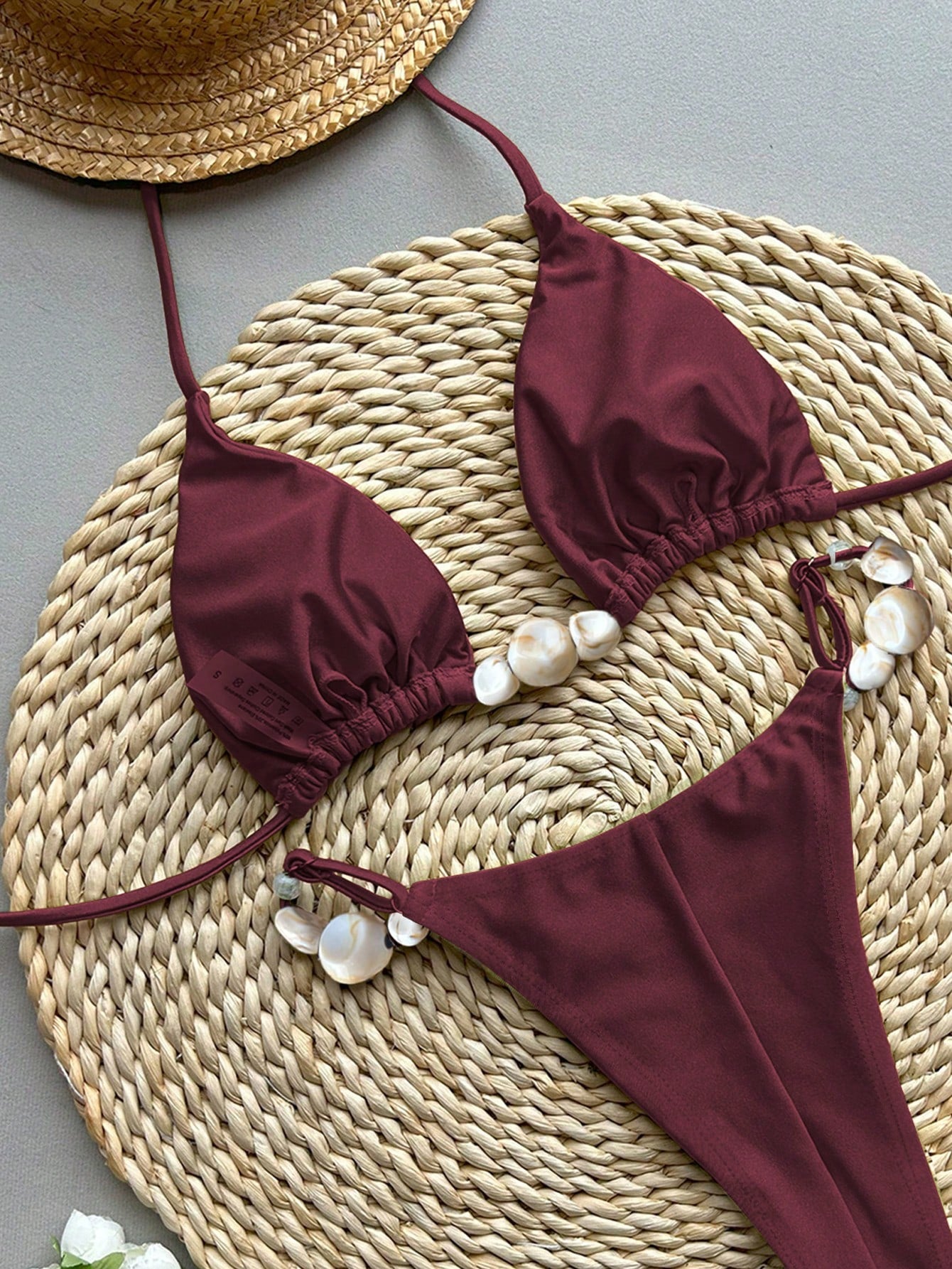 Bikinx 2026 New Sexy Solid Color Bikini Two Pieces Swimwear For Women Vacation B