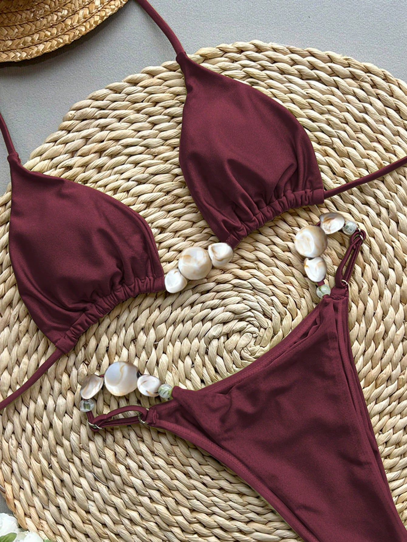 Bikinx 2026 New Sexy Solid Color Bikini Two Pieces Swimwear For Women Vacation B