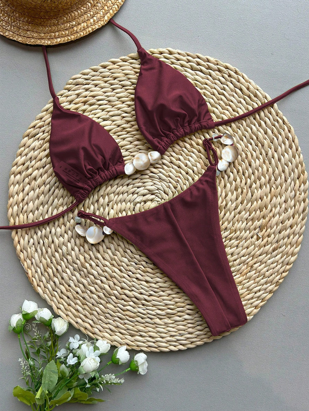 Bikinx 2026 New Sexy Solid Color Bikini Two Pieces Swimwear For Women Vacation B
