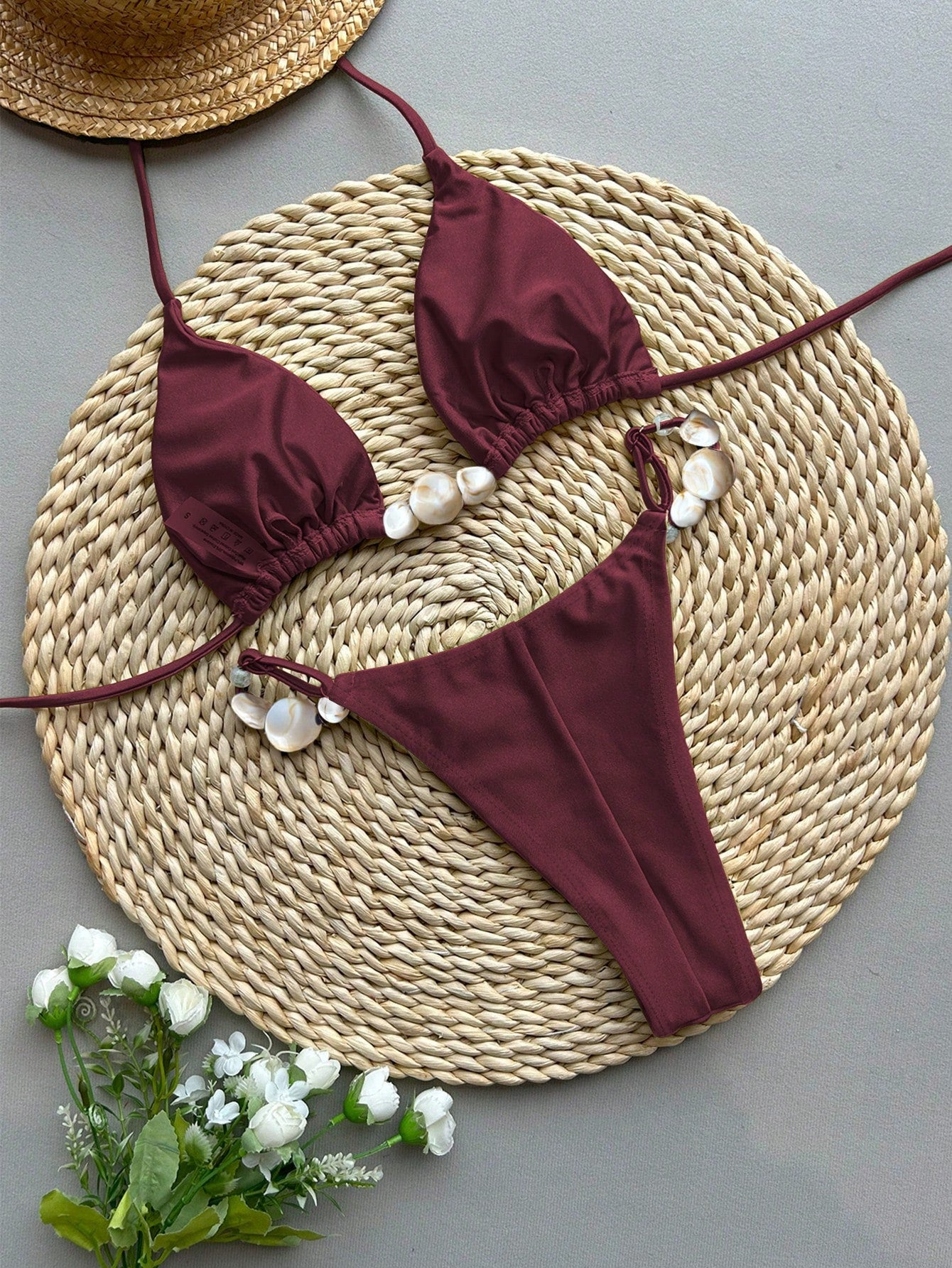 Bikinx 2026 New Sexy Solid Color Bikini Two Pieces Swimwear For Women Vacation B