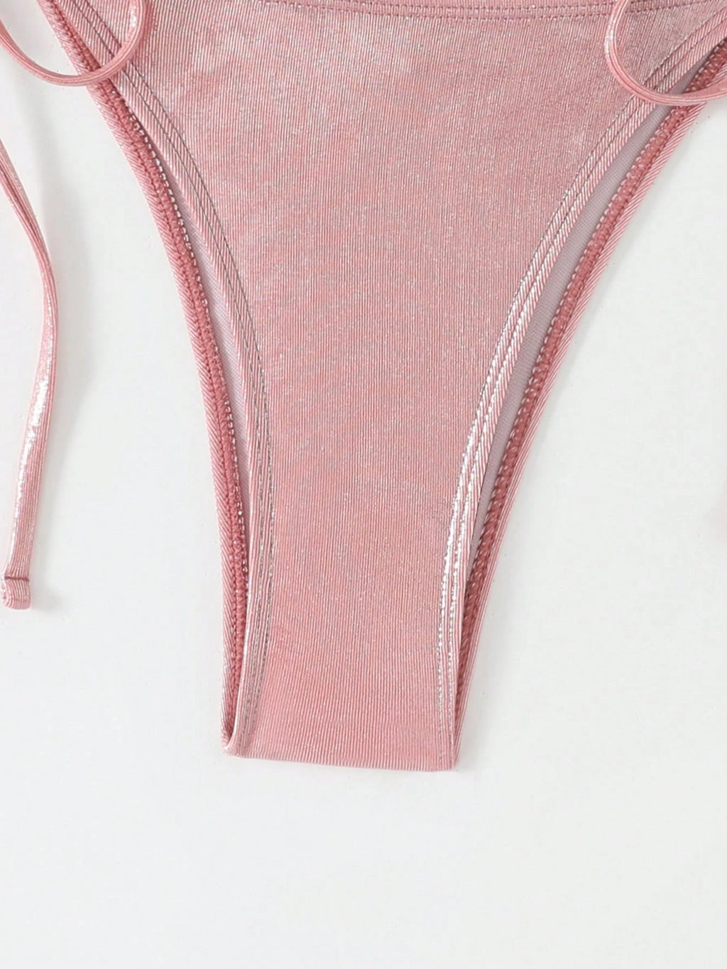 Swim Oasis 3pcs/Set Pink Glittery Summer 70s Retro Holiday Party High-End Shiny