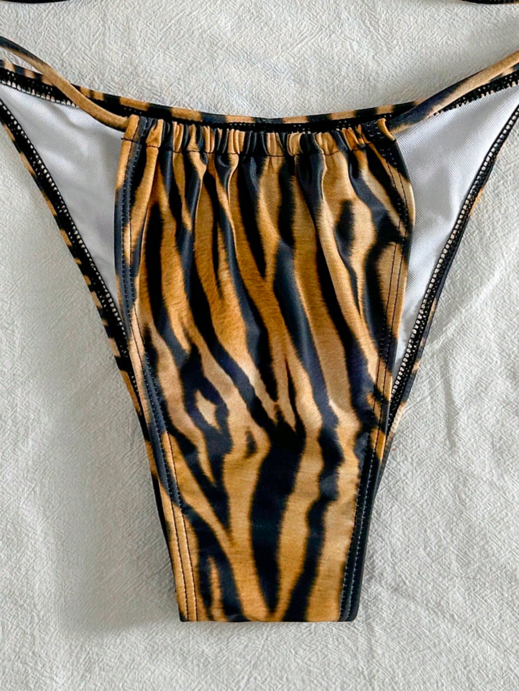 Women's Sexy Leopard Print Tie-Up Backless Bikini Set, Suitable For Spring/Summer Beach, Easter, St. - image 7
