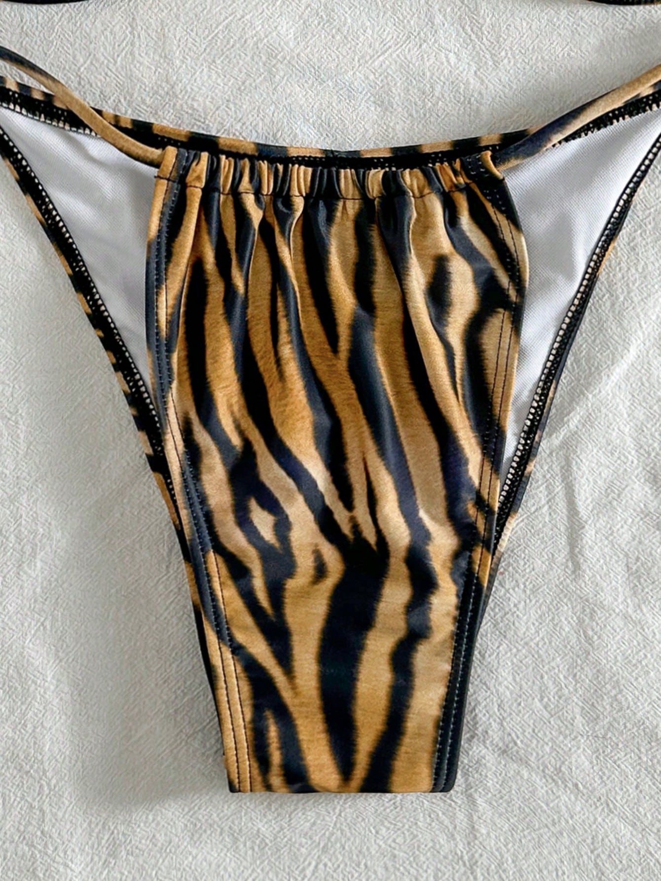 Women's Sexy Leopard Print Tie-Up Backless Bikini Set, Suitable For Spring/Summer Beach, Easter, St. - image 7