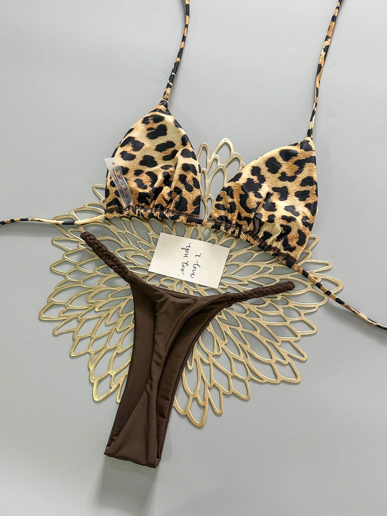 2pcs Bohemian Floral Print Tie-Up Braided Bikini Swimwear, Casual, Cute, Elegant, Sexy, Beach Vacation, - image 4