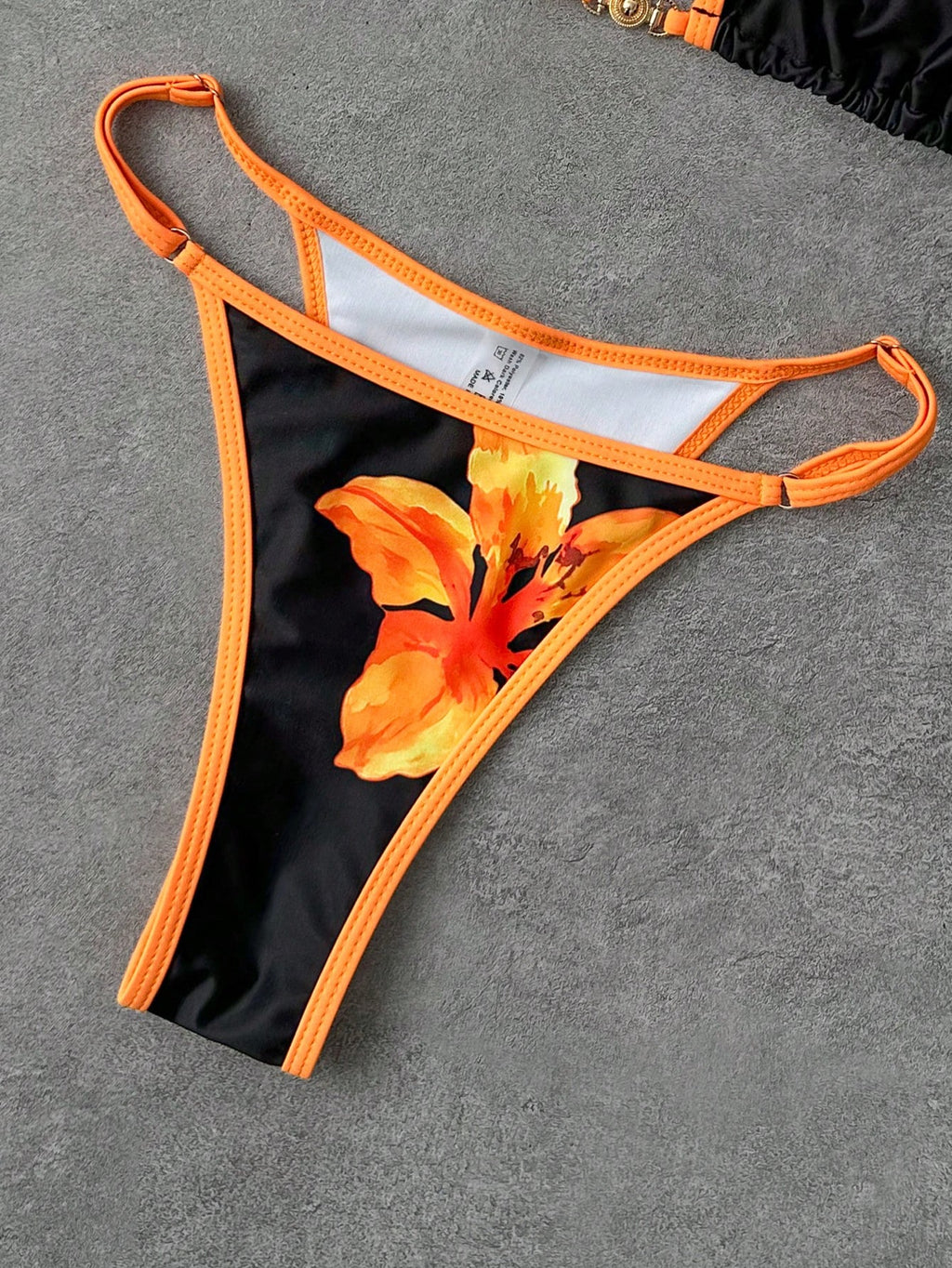 Women's Fashionable Sexy Spaghetti Strap Swimwear Set, Plaid Print Bikini, Elega