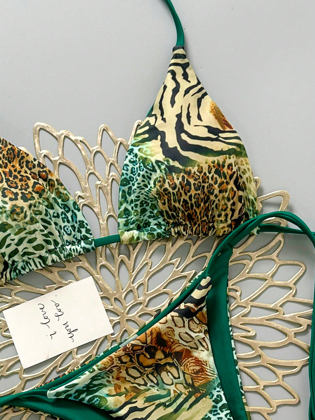 Sultry Sol 2025 Sexy Vintage Leopard Print Pattern Bikini 2 Pieces