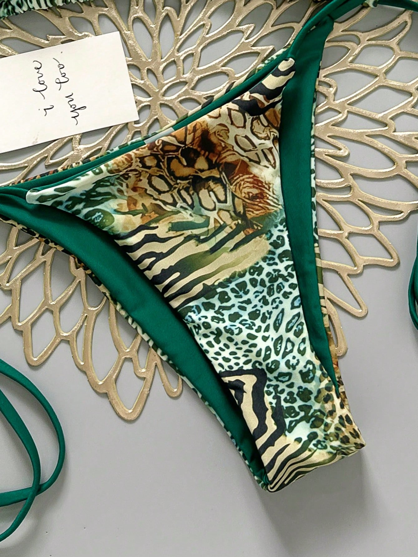 Sultry Sol 2025 Sexy Vintage Leopard Print Pattern Bikini 2 Pieces