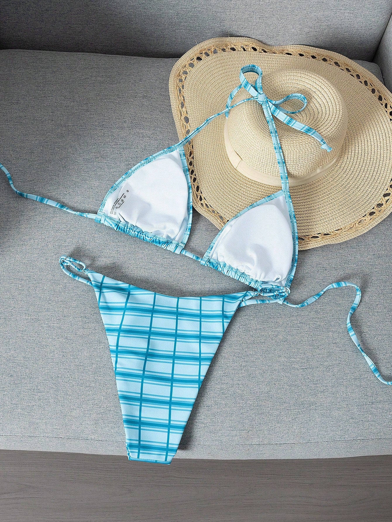 Women's Sexy Backless High Slit Bohemian Style Bikini Set, Featuring