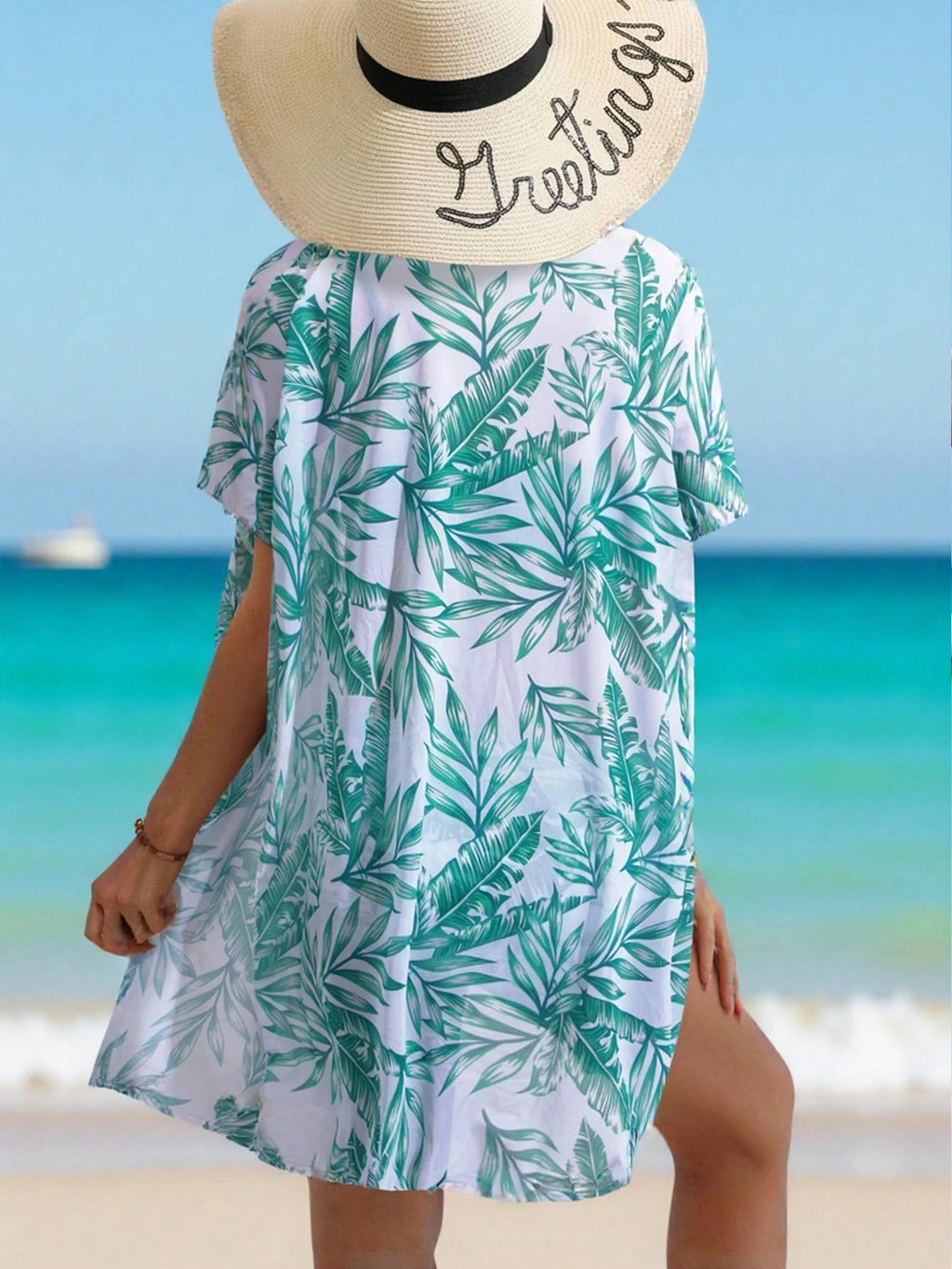 Swim Lushoire Plant Printed Tankini Swimwear For Summer Beach Vacation