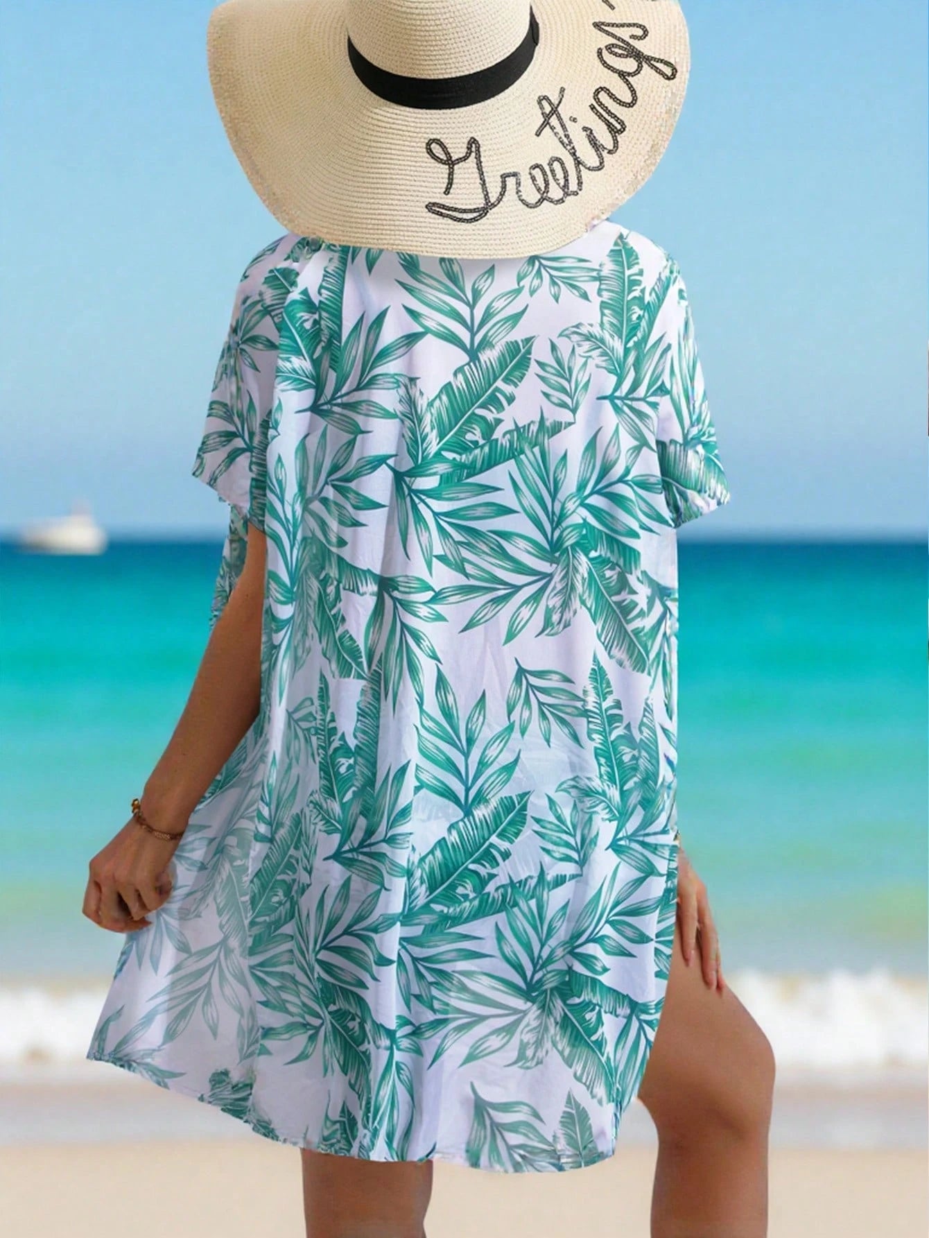 Swim Lushoire Plant Printed Tankini Swimwear For Summer Beach Vacation