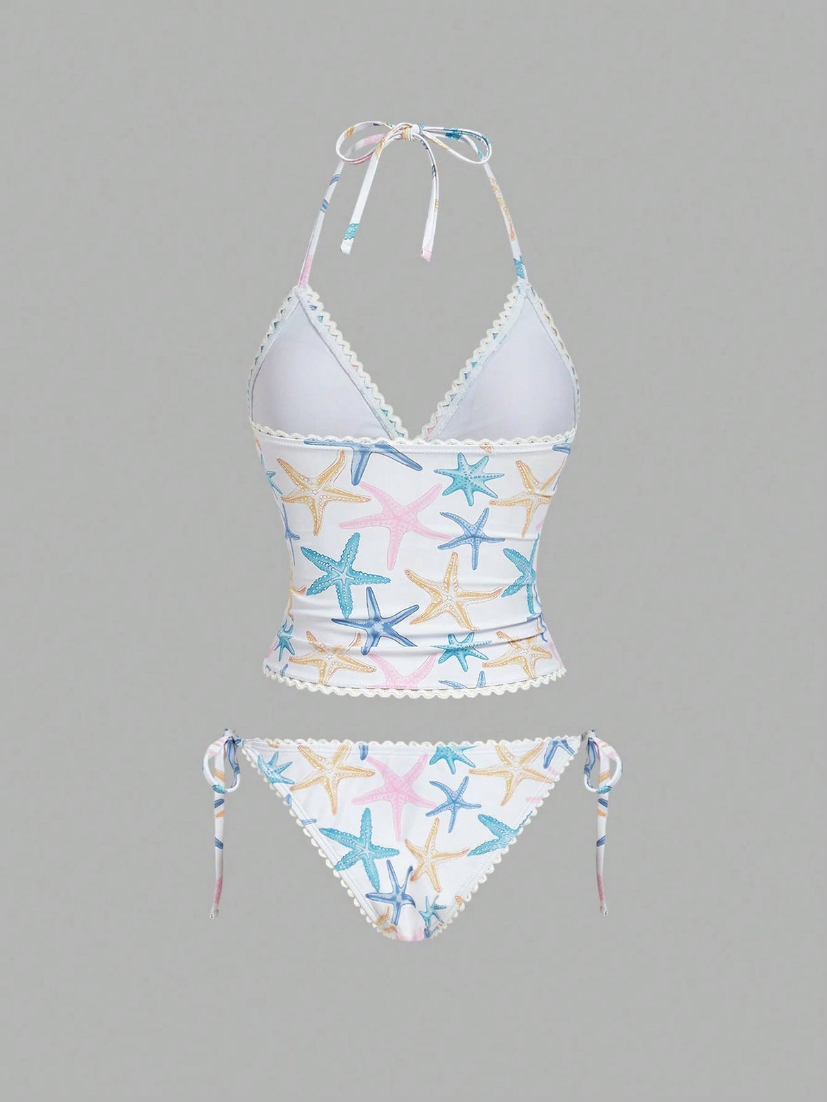 MOD Women's Summer Beach Floral Print Halter Tankini Swimwear Set - image 9