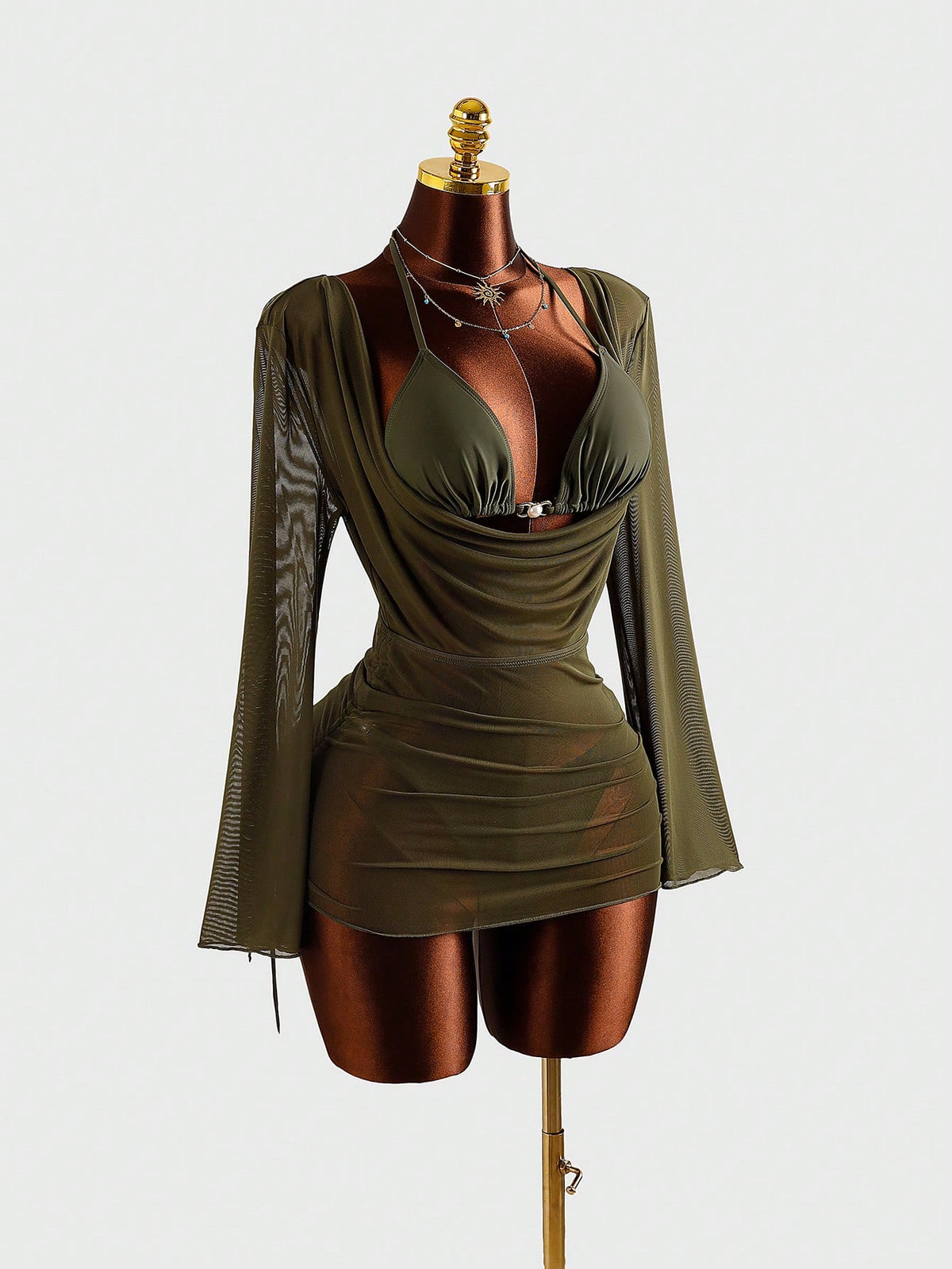 Bonvoyette Solid Color Bikini Swimwear - image 6