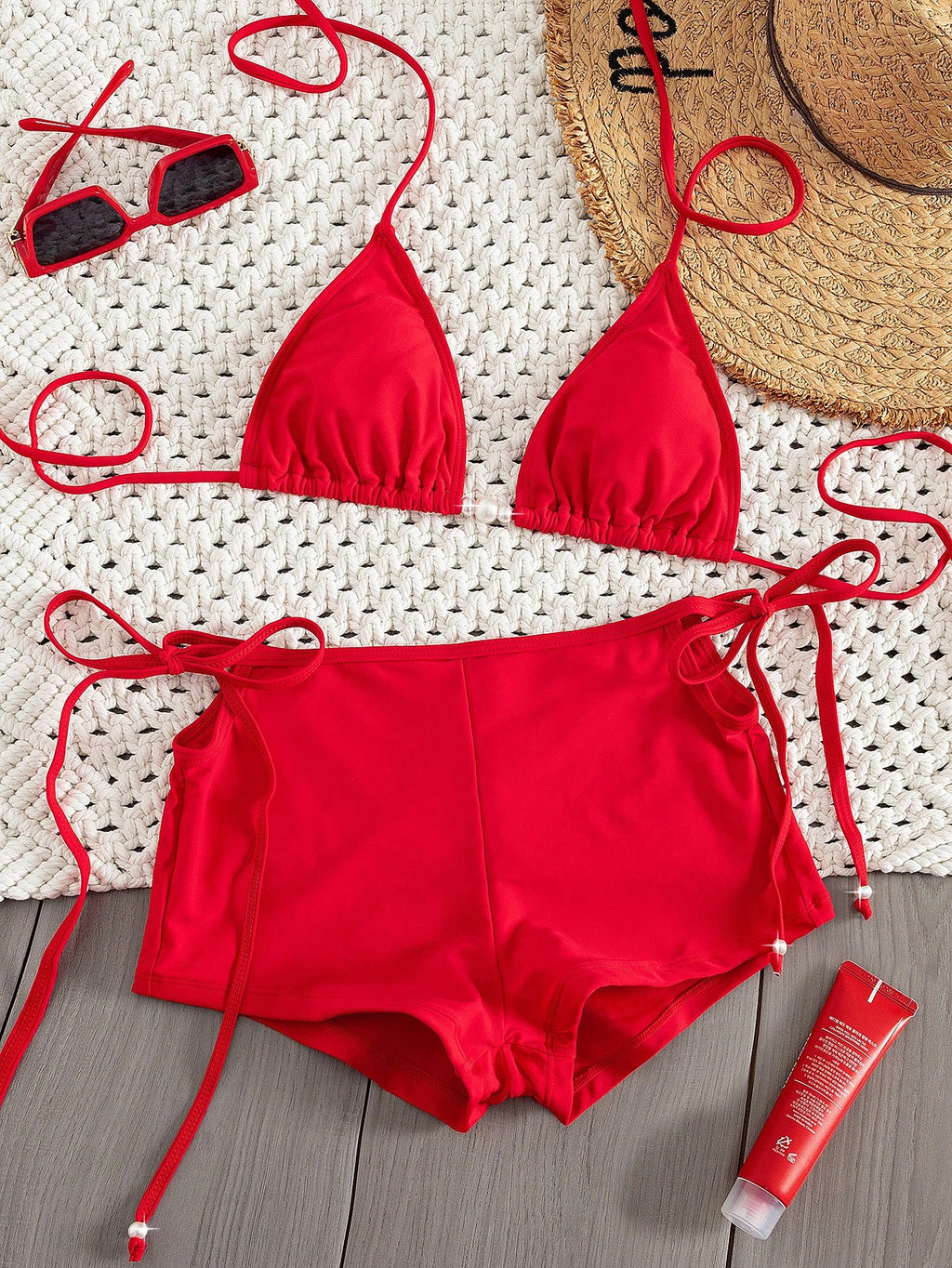 PEPPERMOLLY 2026 Spring/Summer Elegant Sexy Solid Color 2 Pieces