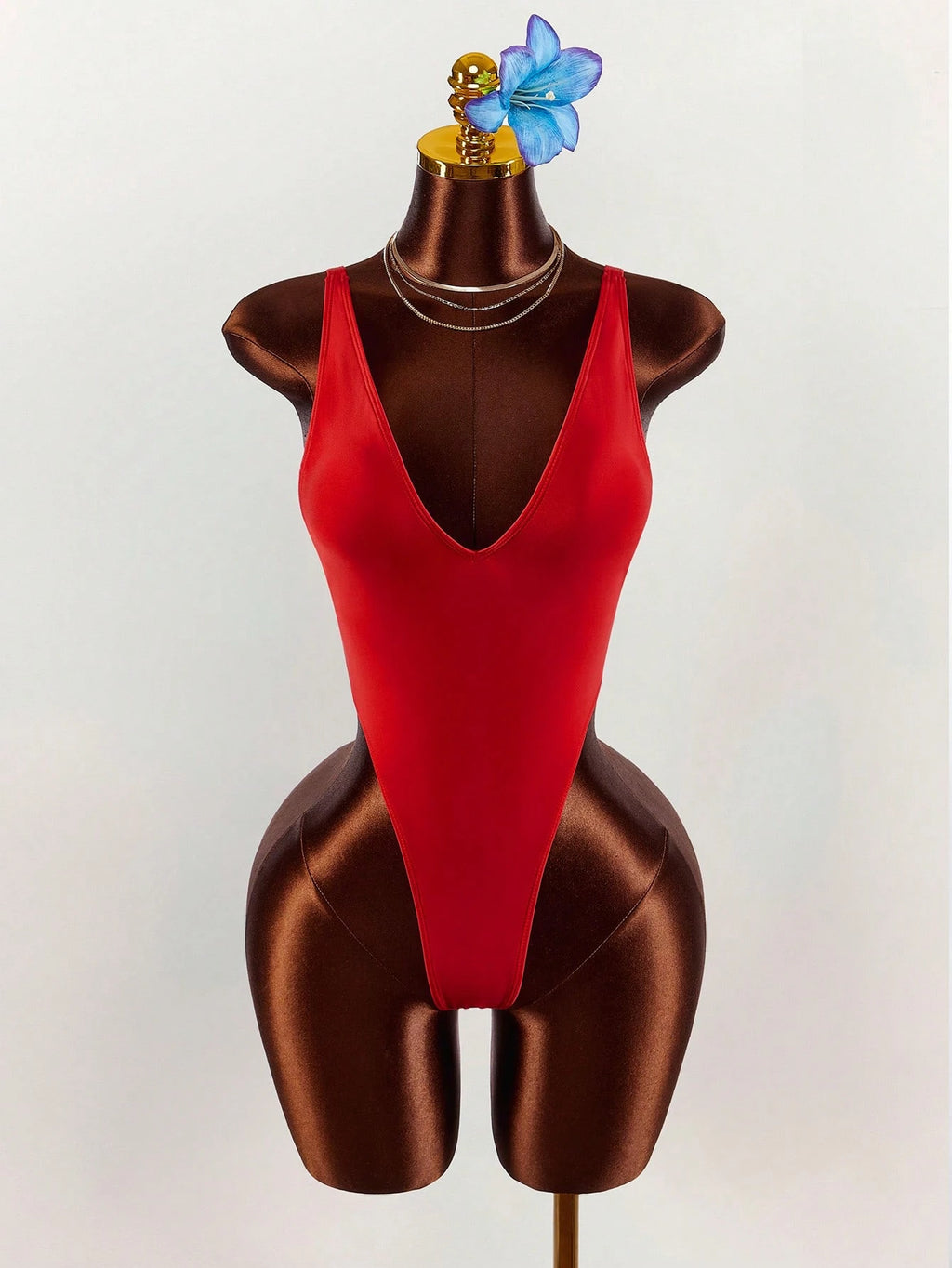 Amplova Women's Deep V-Neck Sexy One-Piece Backless Swimsuit, High Cut Ultra Sexy Swimwear With Thong - image 9